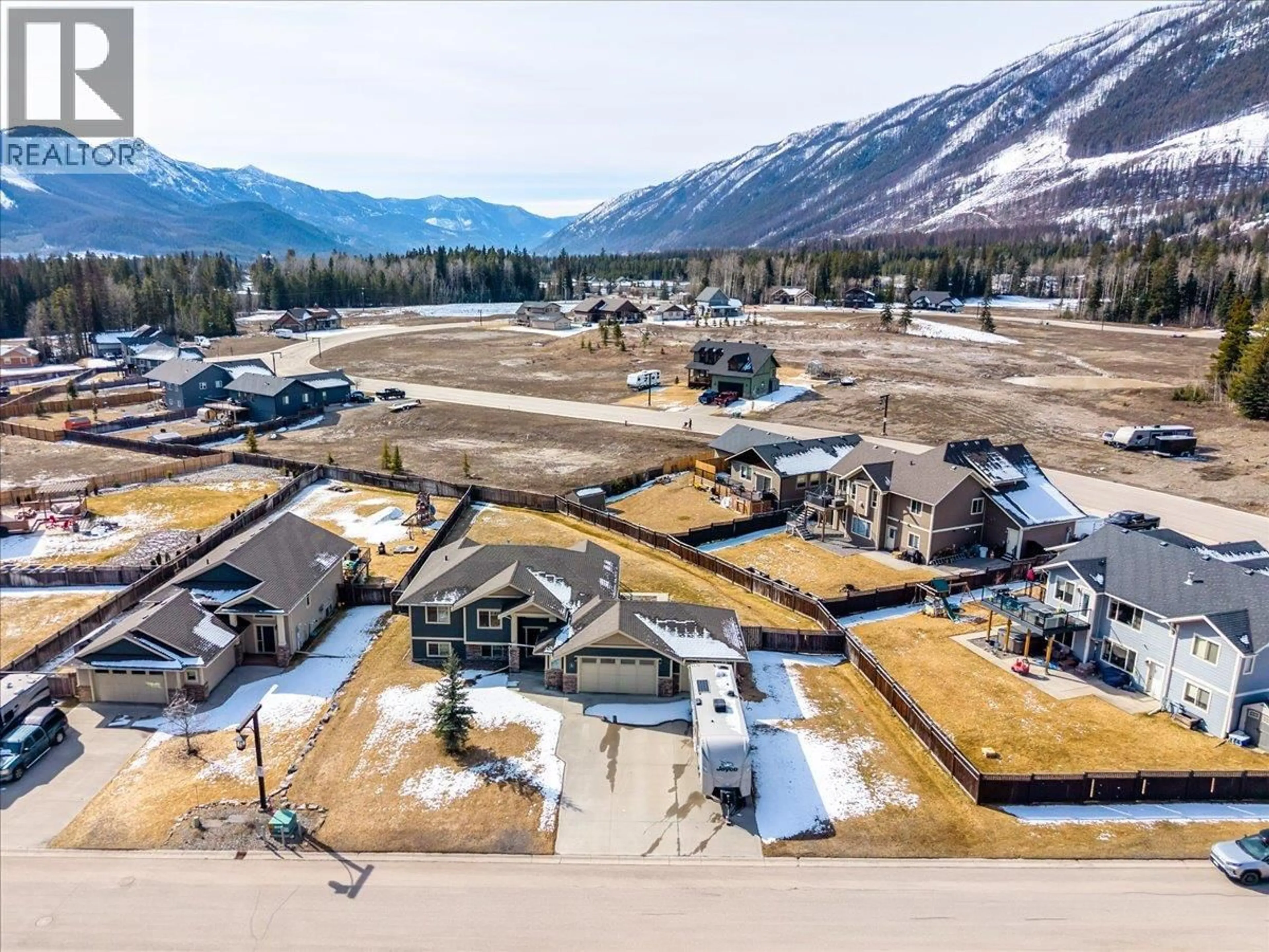 A pic from outside/outdoor area/front of a property/back of a property/a pic from drone, mountain view for 2261 BLACK HAWK DRIVE, Sparwood British Columbia V0B2G2