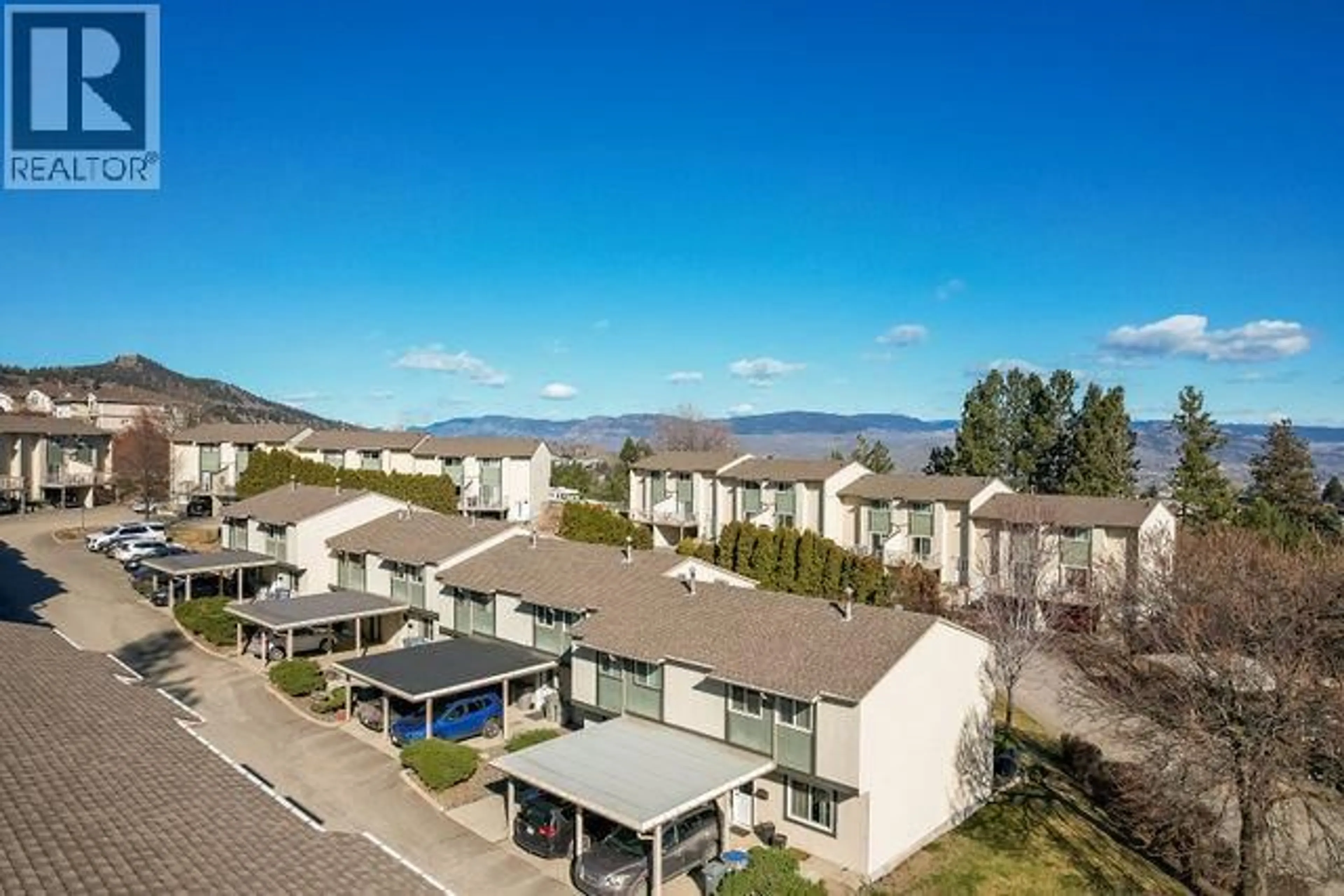 A pic from outside/outdoor area/front of a property/back of a property/a pic from drone, mountain view for 42 - 1469 SPRINGHILL DRIVE, Kamloops British Columbia V2E1H5