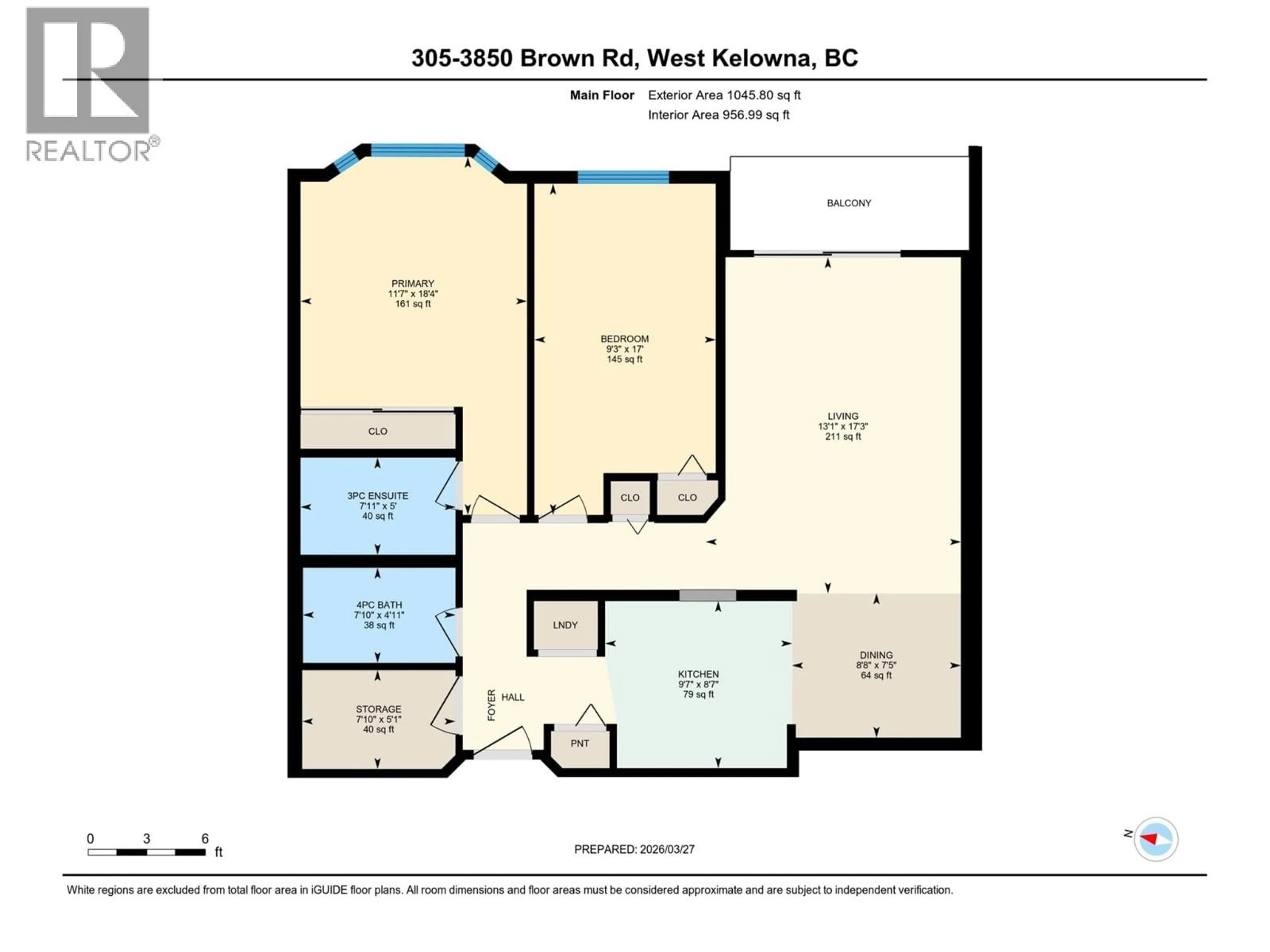 Floor plan for 305 - 3850 BROWN ROAD, West Kelowna British Columbia V4T2J5