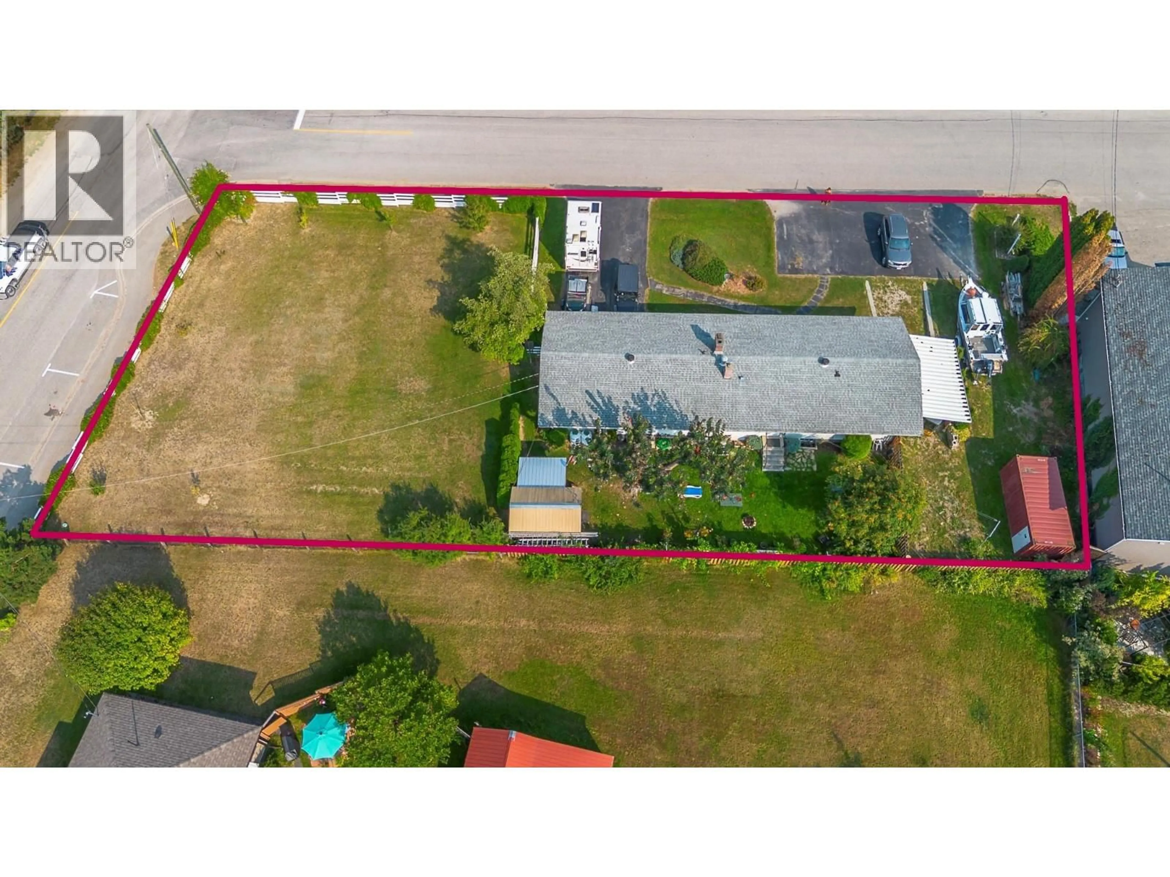 A pic from outside/outdoor area/front of a property/back of a property/a pic from drone, street for 1230 SHUSWAP AVENUE, Sicamous British Columbia V0E2V1