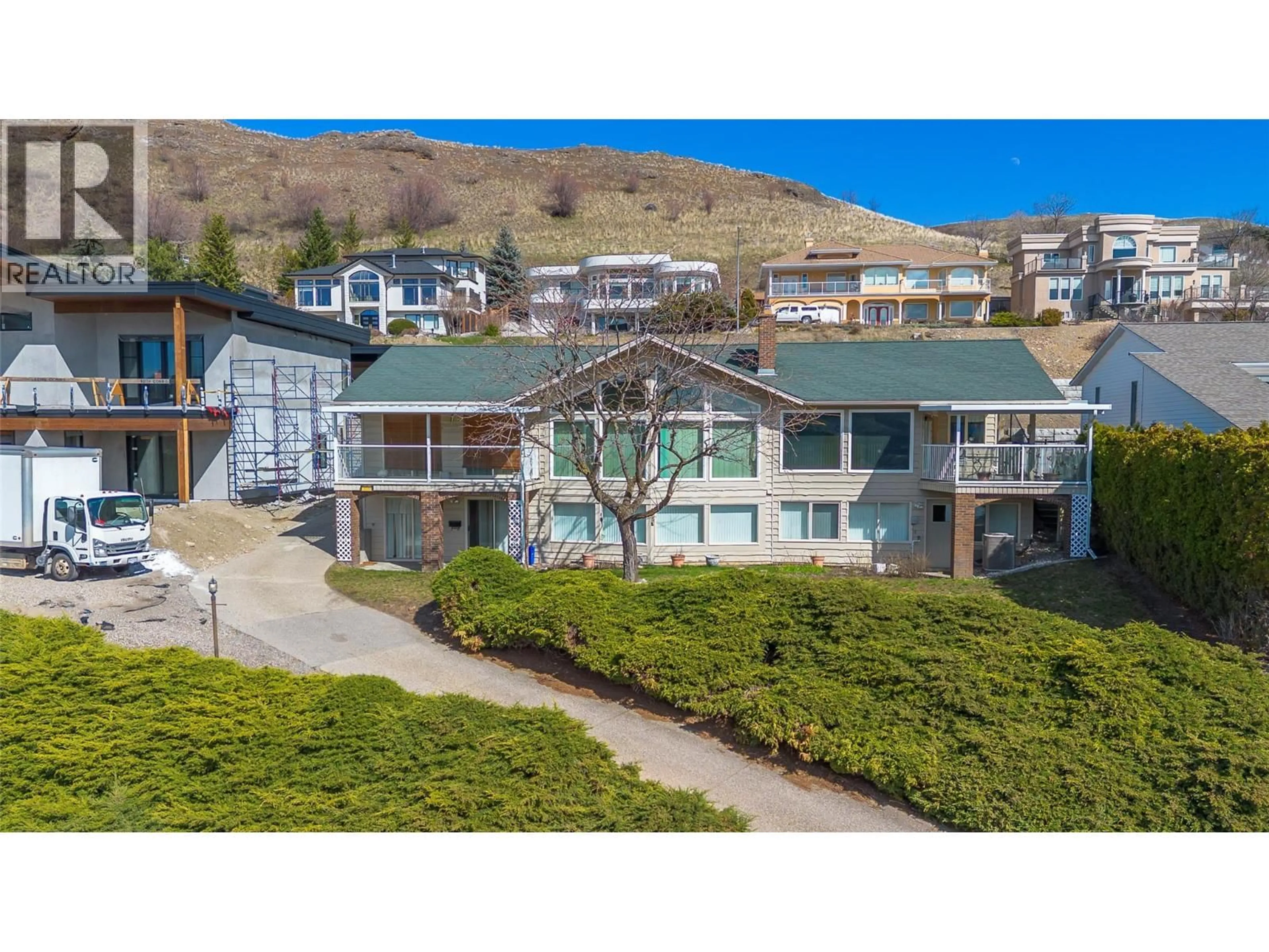 A pic from outside/outdoor area/front of a property/back of a property/a pic from drone, mountain view for 9305 ORCHARD RIDGE DRIVE, Coldstream British Columbia V1B1V8