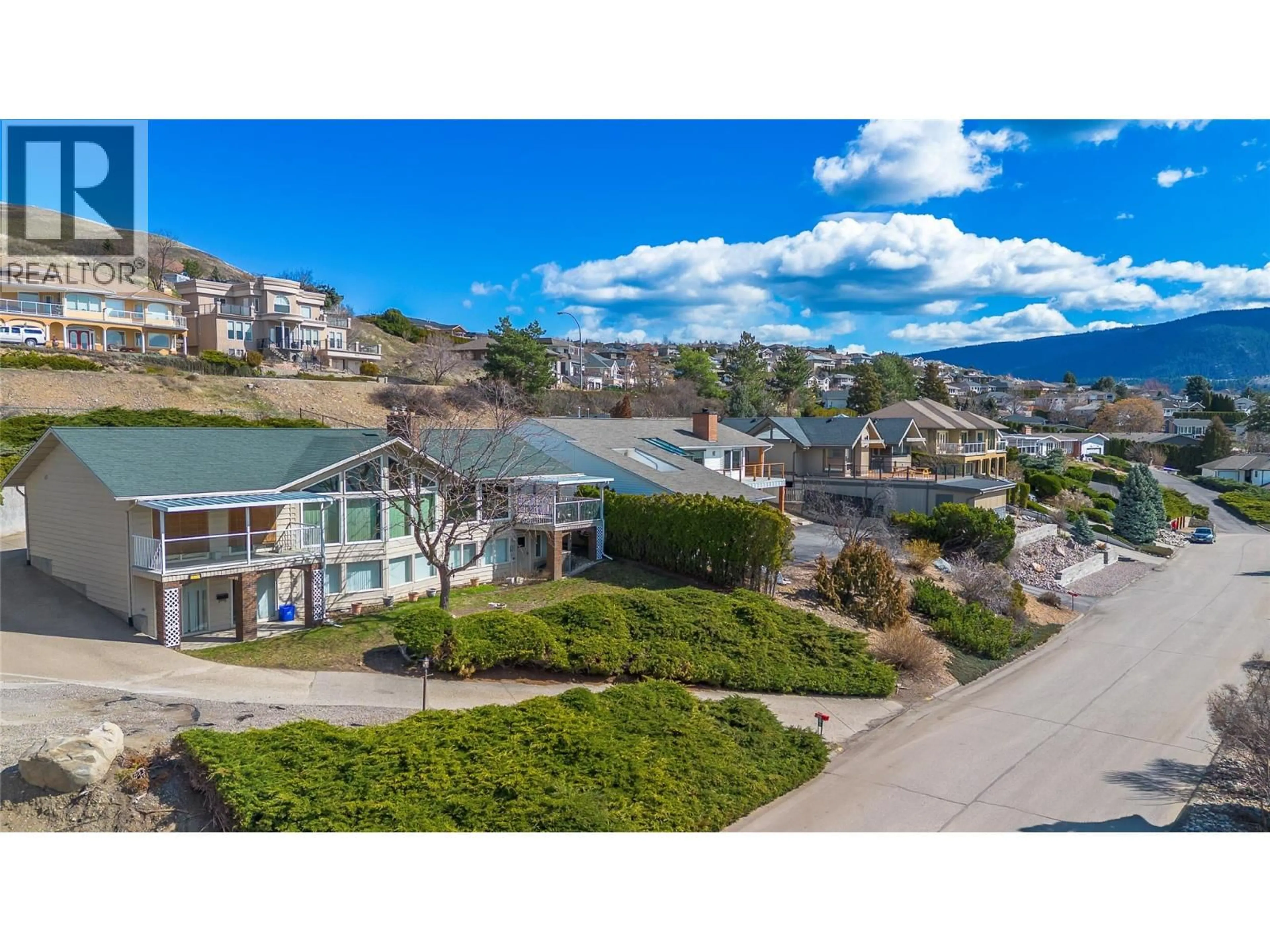 A pic from outside/outdoor area/front of a property/back of a property/a pic from drone, water/lake/river/ocean view for 9305 ORCHARD RIDGE DRIVE, Coldstream British Columbia V1B1V8