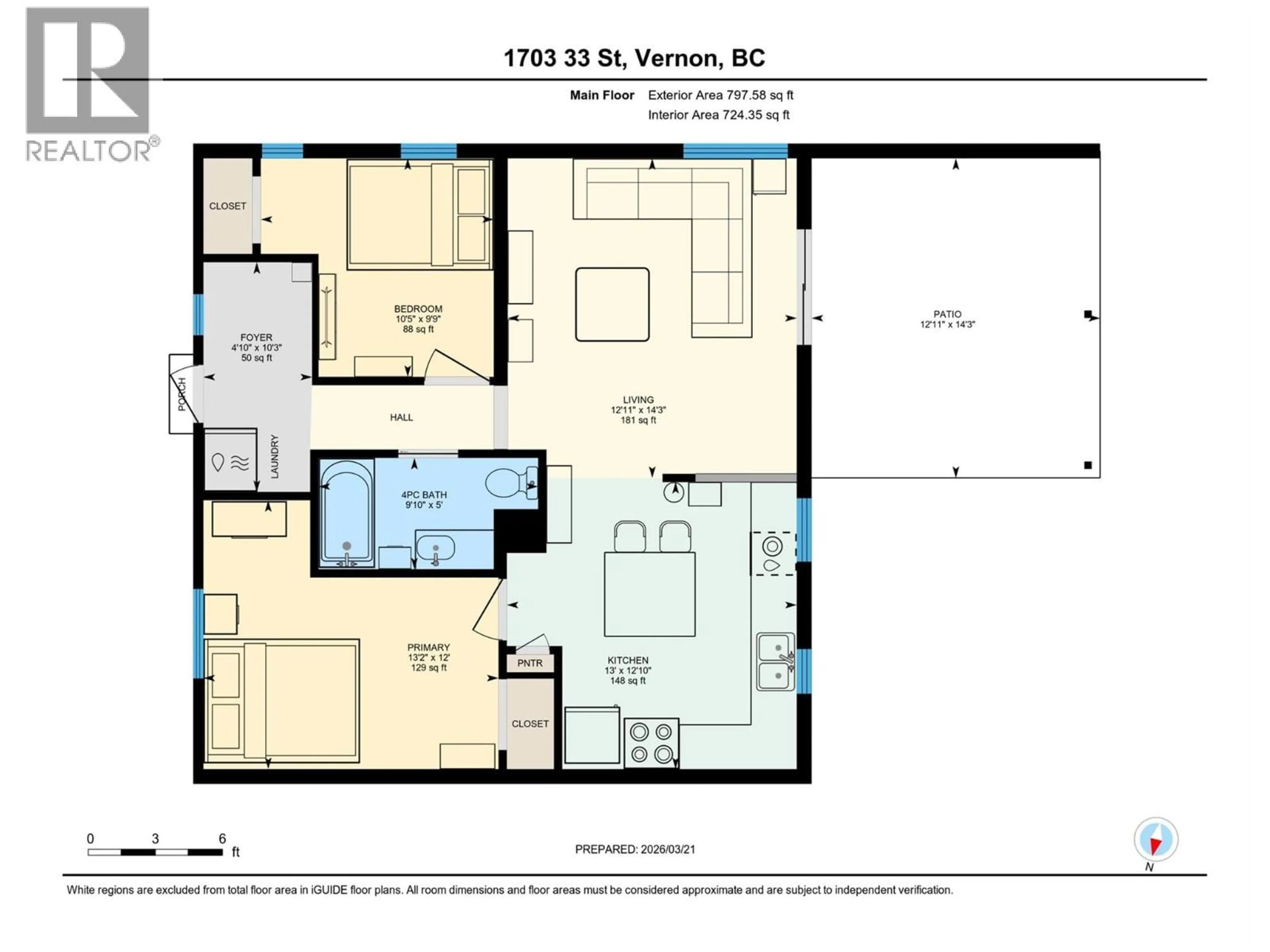 Floor plan for 1703 33 STREET, Vernon British Columbia V1T5P9
