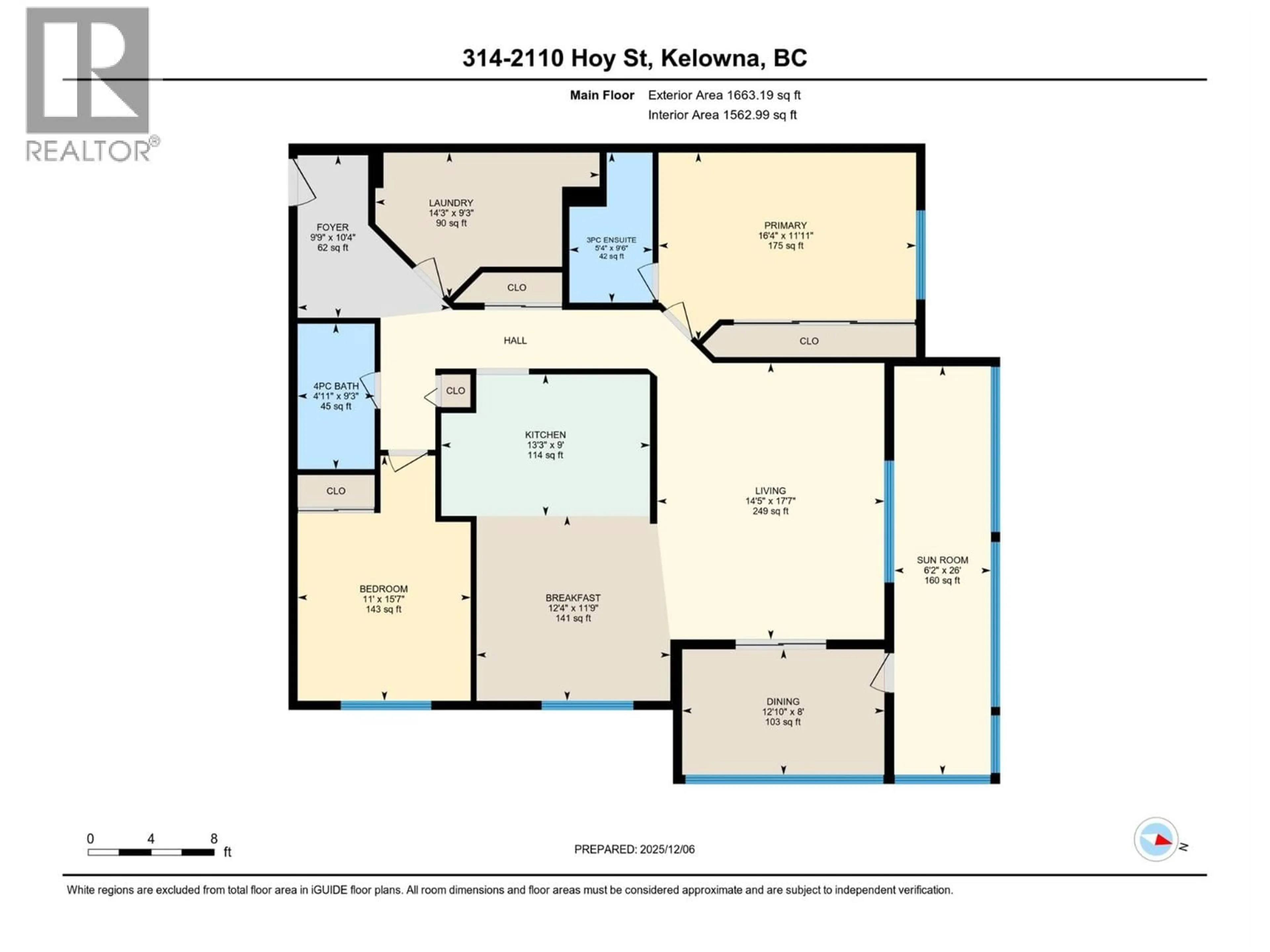 Floor plan for 314 - 2110 HOY STREET, Kelowna British Columbia V1Y8T4