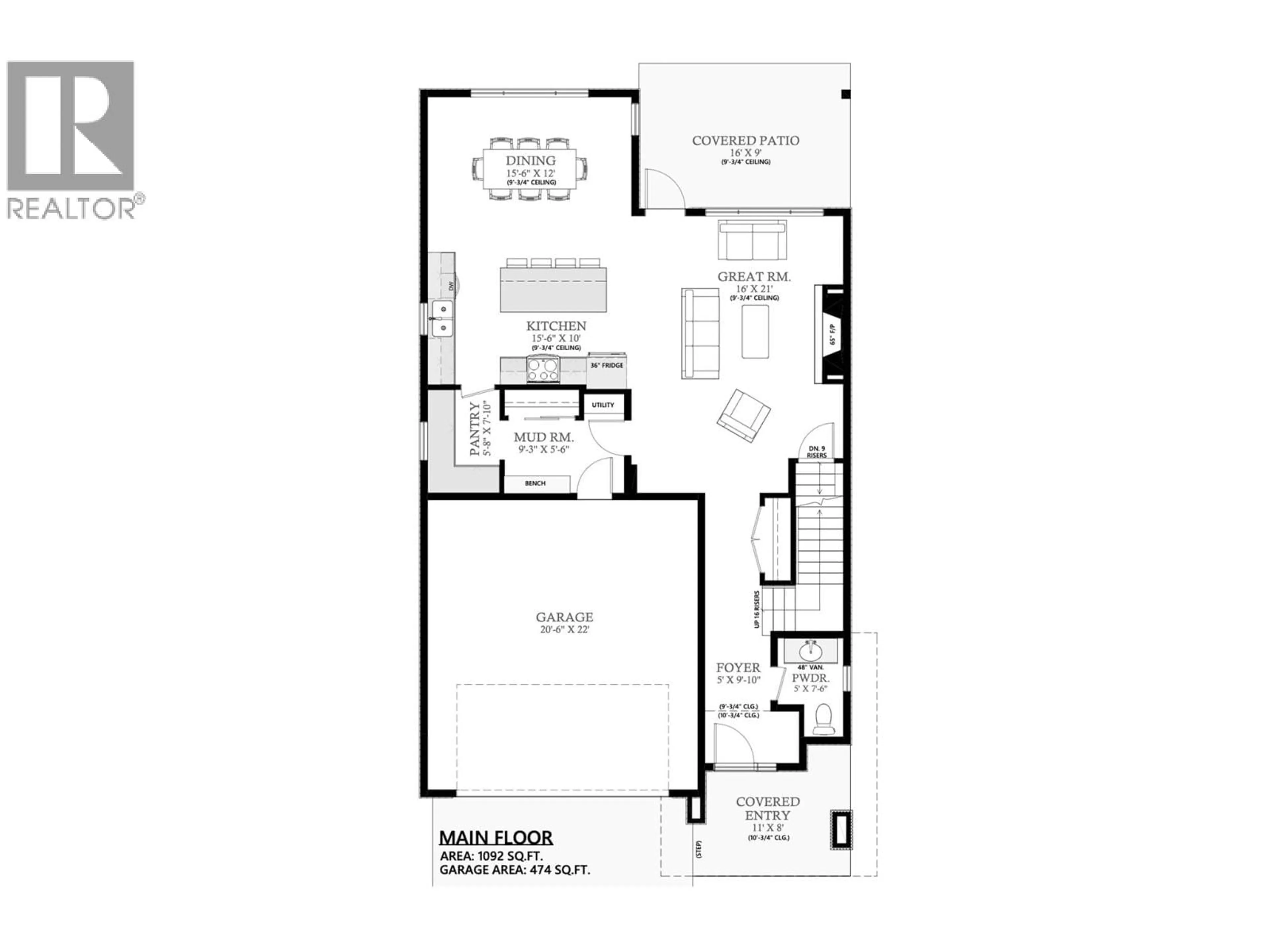 Floor plan for 912 BULL CRESCENT, Kelowna British Columbia V1W4N2