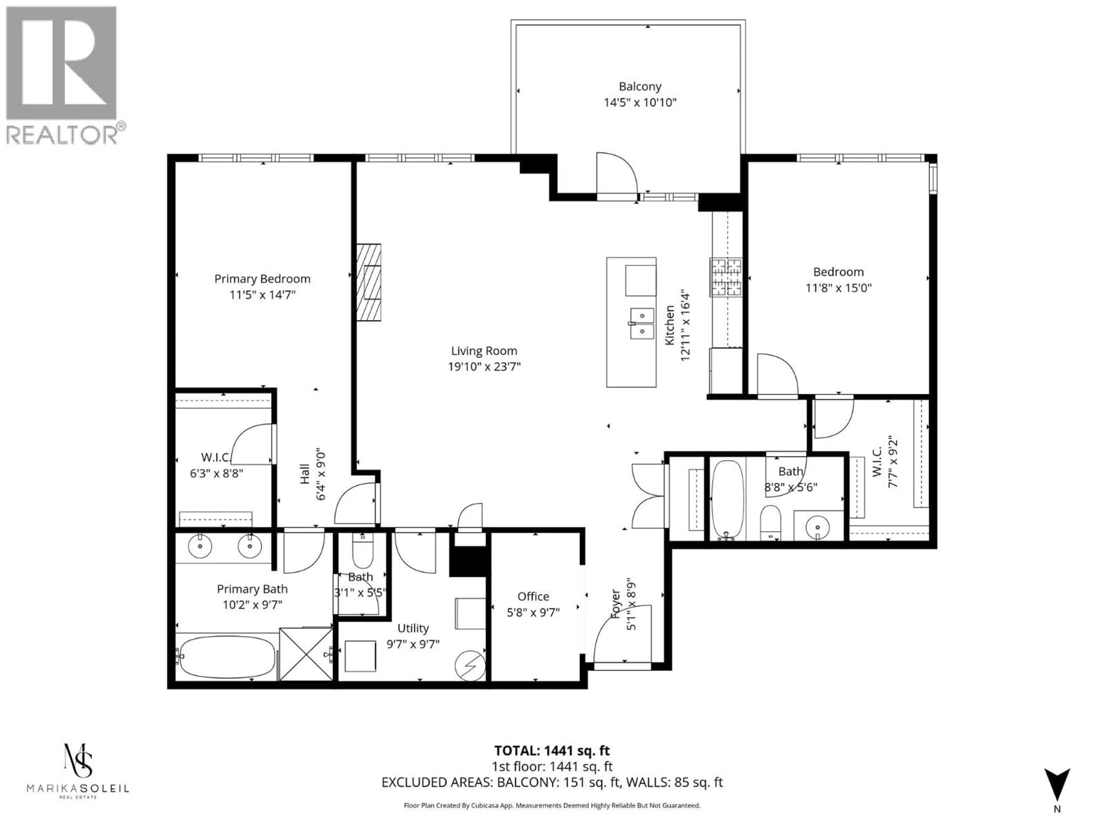 Floor plan for 1108 - 1160 BERNARD AVENUE, Kelowna British Columbia V1Y6R2