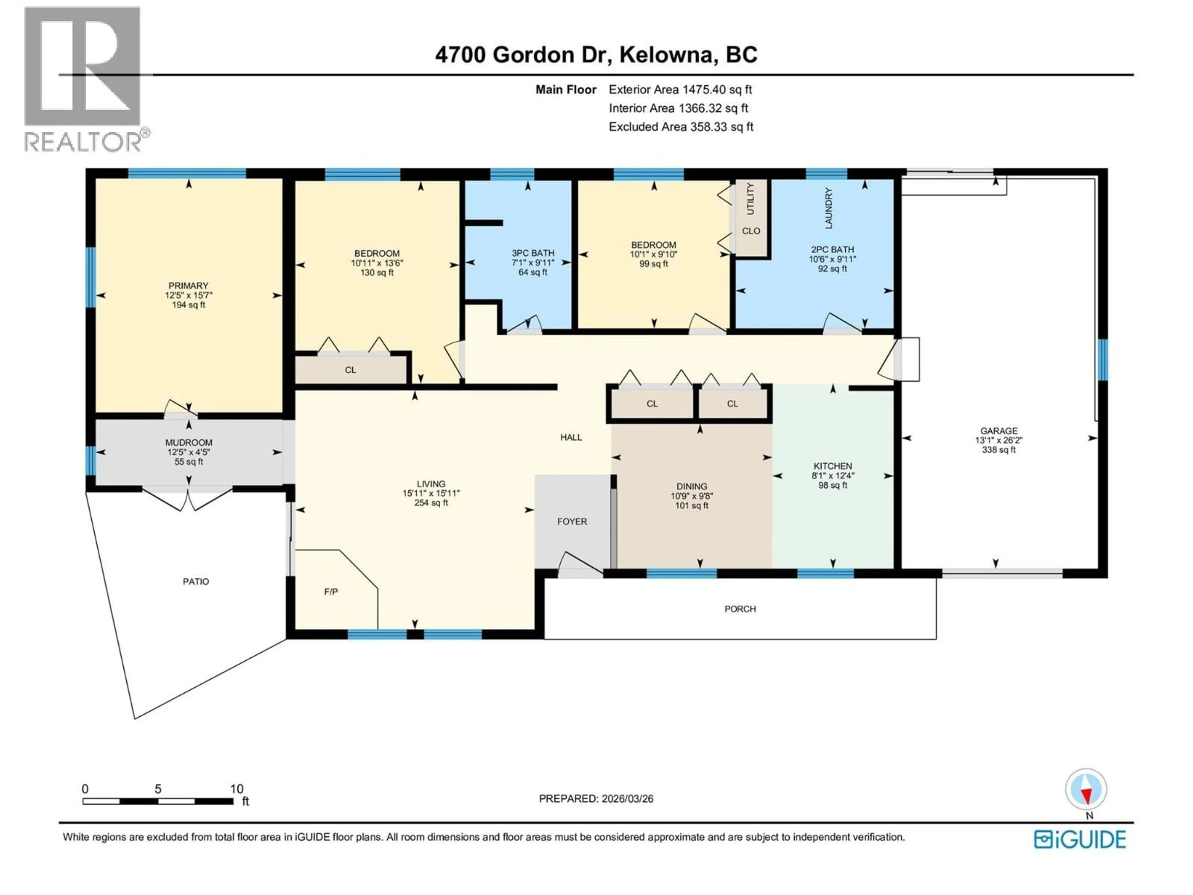 Floor plan for 4700 GORDON DRIVE, Kelowna British Columbia V1W4P4