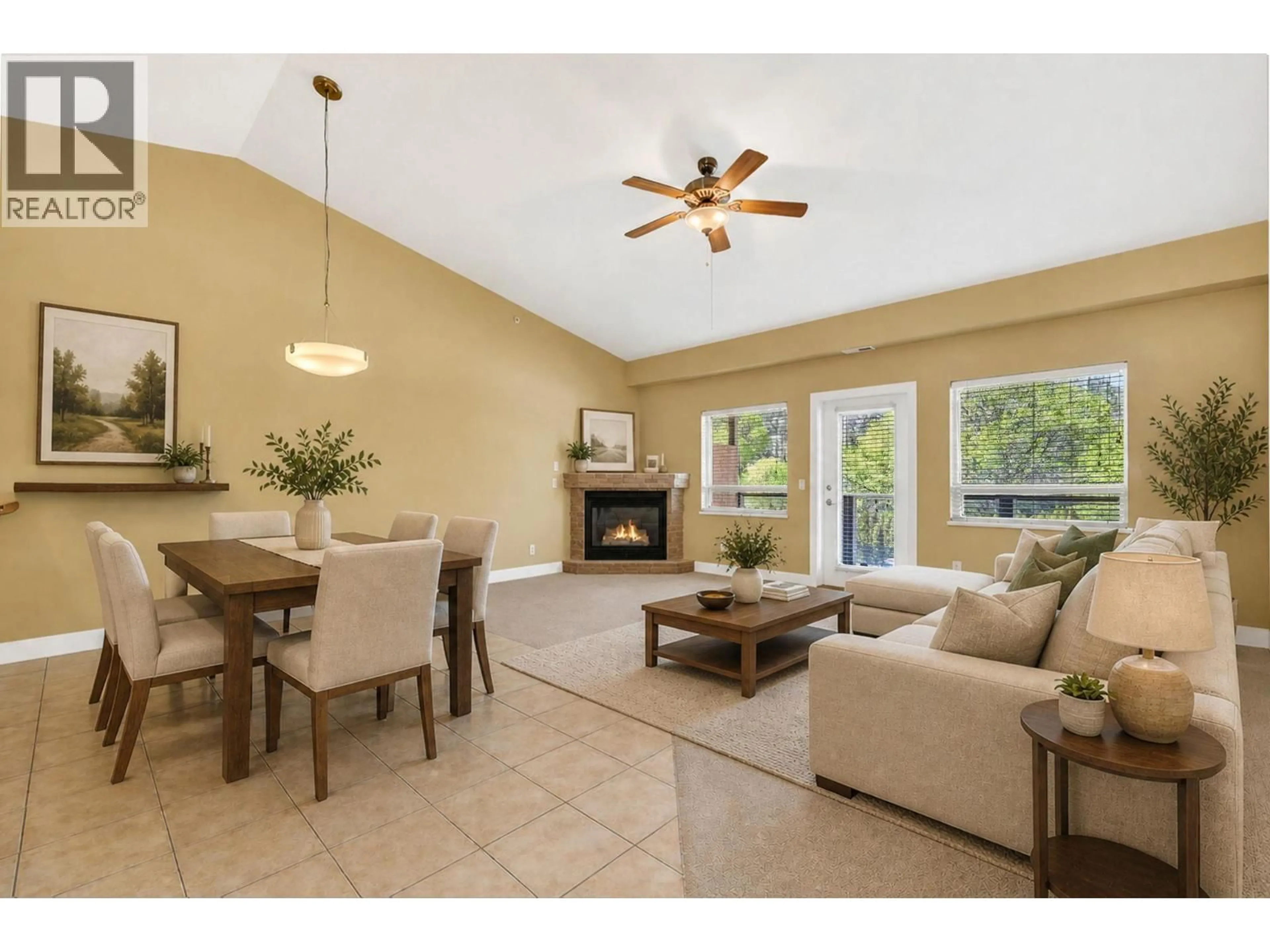 Living room with furniture, ceramic/tile floor for 337 - 3996 BEACH AVENUE, Peachland British Columbia V0H1X5