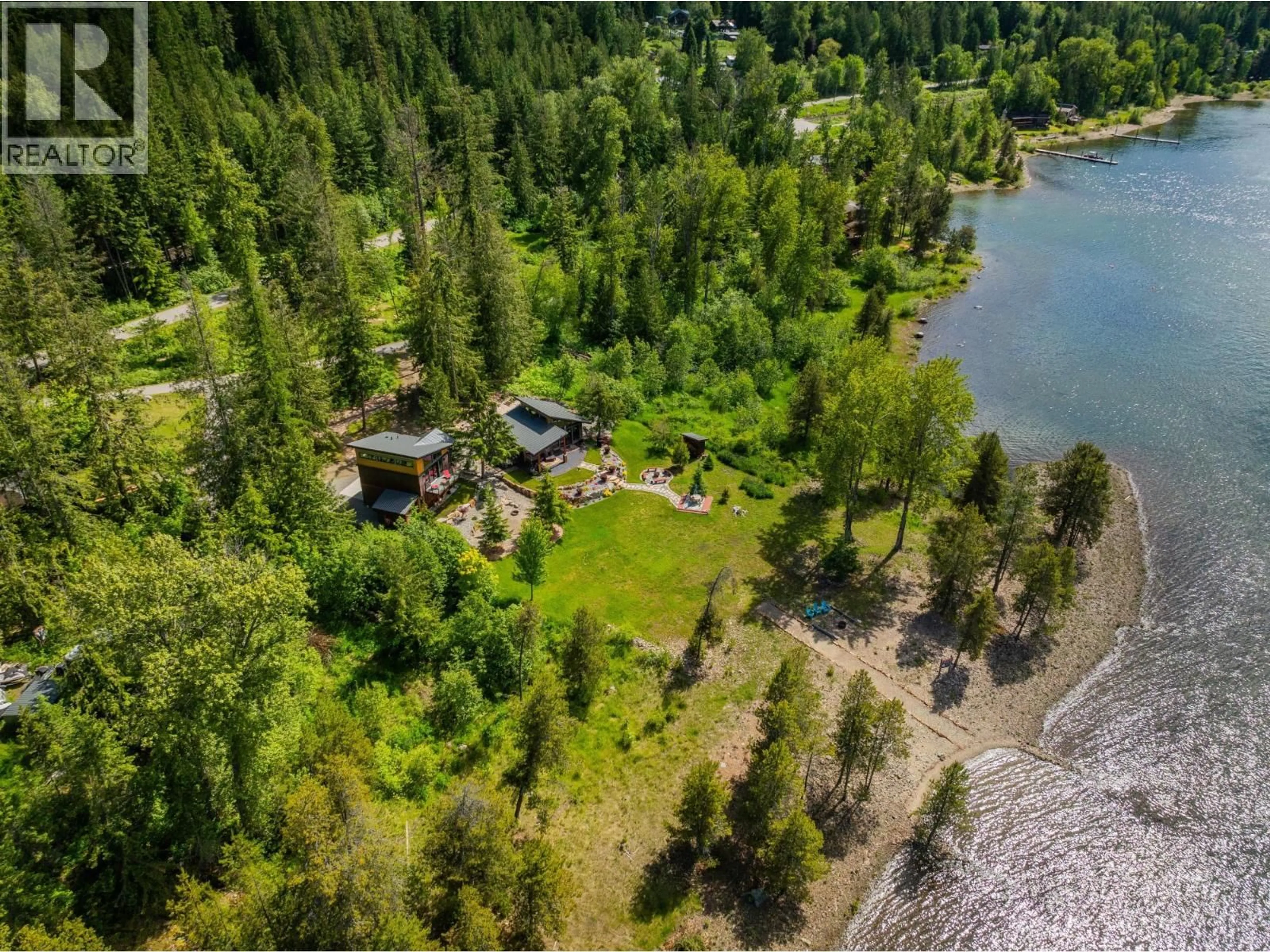 A pic from outside/outdoor area/front of a property/back of a property/a pic from drone, water/lake/river/ocean view for 179 KOOTENAY LAKE ROAD, Procter British Columbia V0G1V0