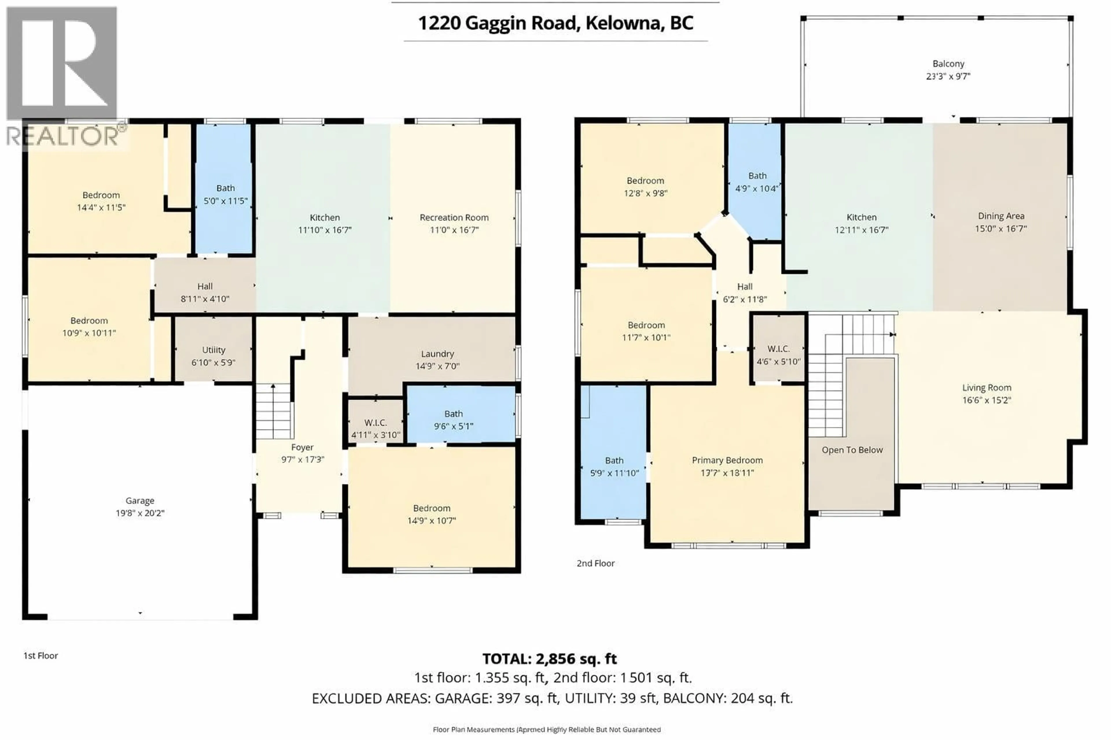 Floor plan for 1220 GAGGIN ROAD, Kelowna British Columbia V1X1V2
