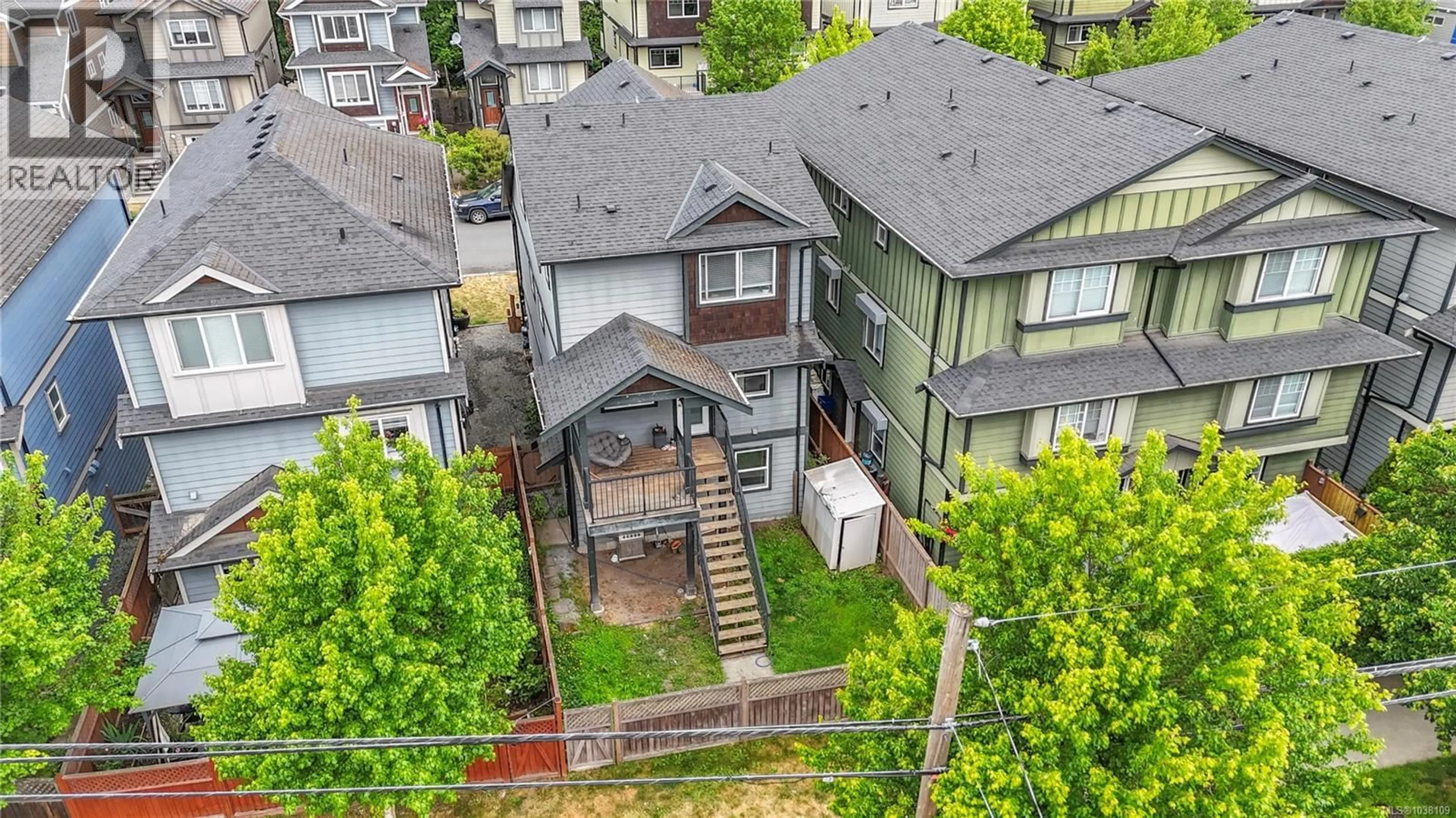 A pic from outside/outdoor area/front of a property/back of a property/a pic from drone, city buildings view from balcony for 3377 RADIANT WAY, Langford British Columbia V9C0H5