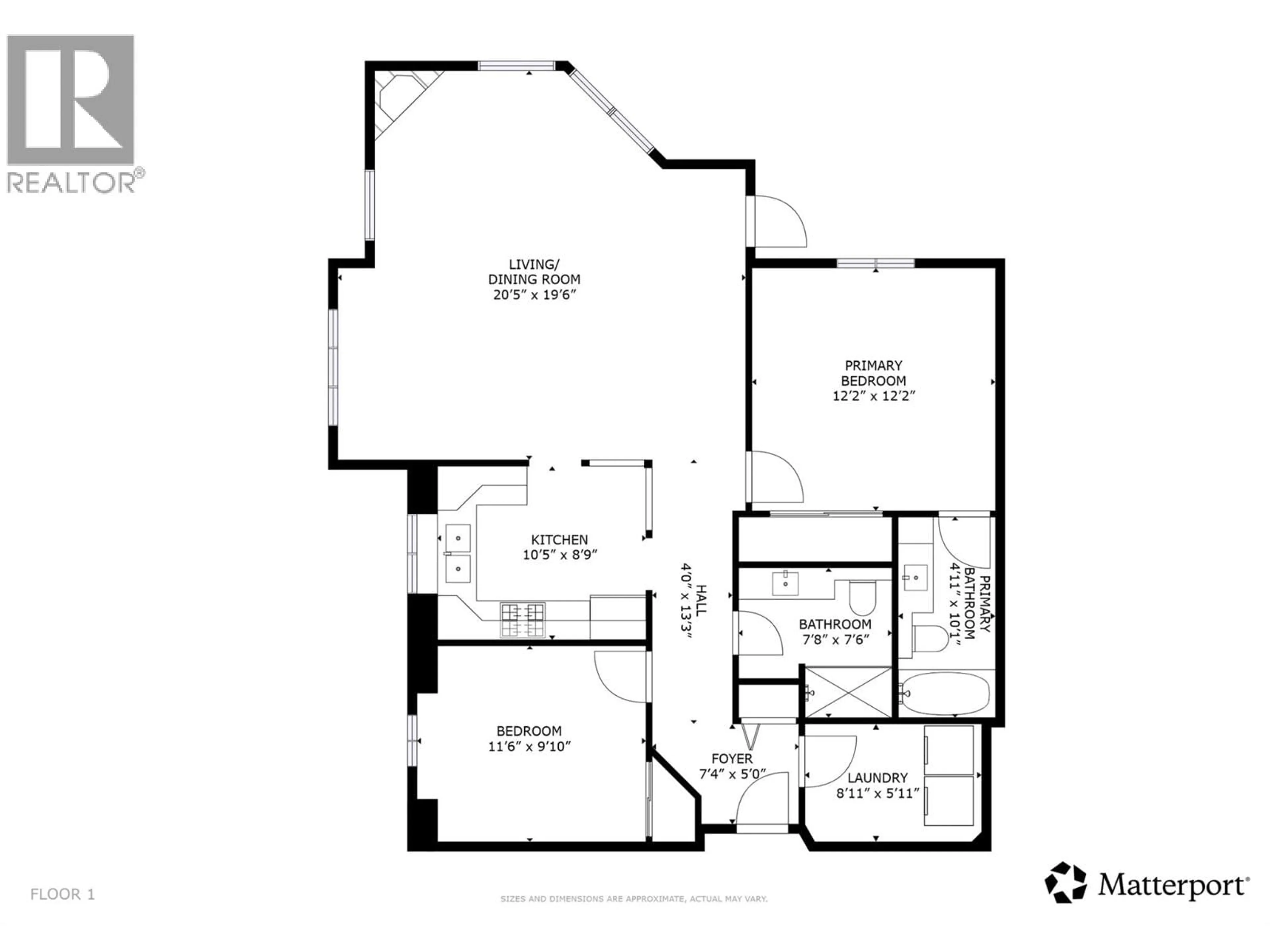 Floor plan for 213 - 1966 ENTERPRISE WAY, Kelowna British Columbia V1Y9S8