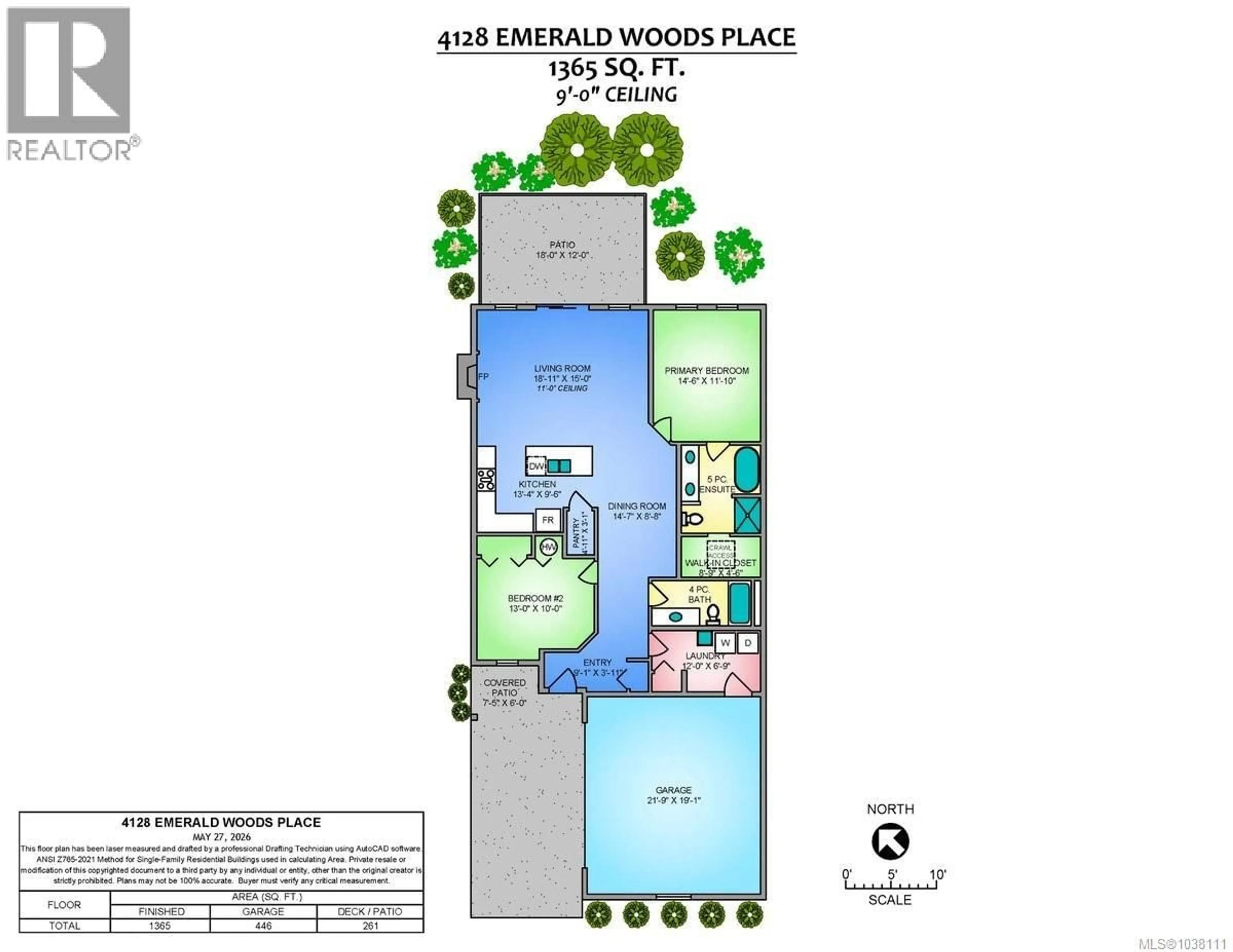 Floor plan for 4128 EMERALD WOODS PLACE, Nanaimo British Columbia V9T5P8