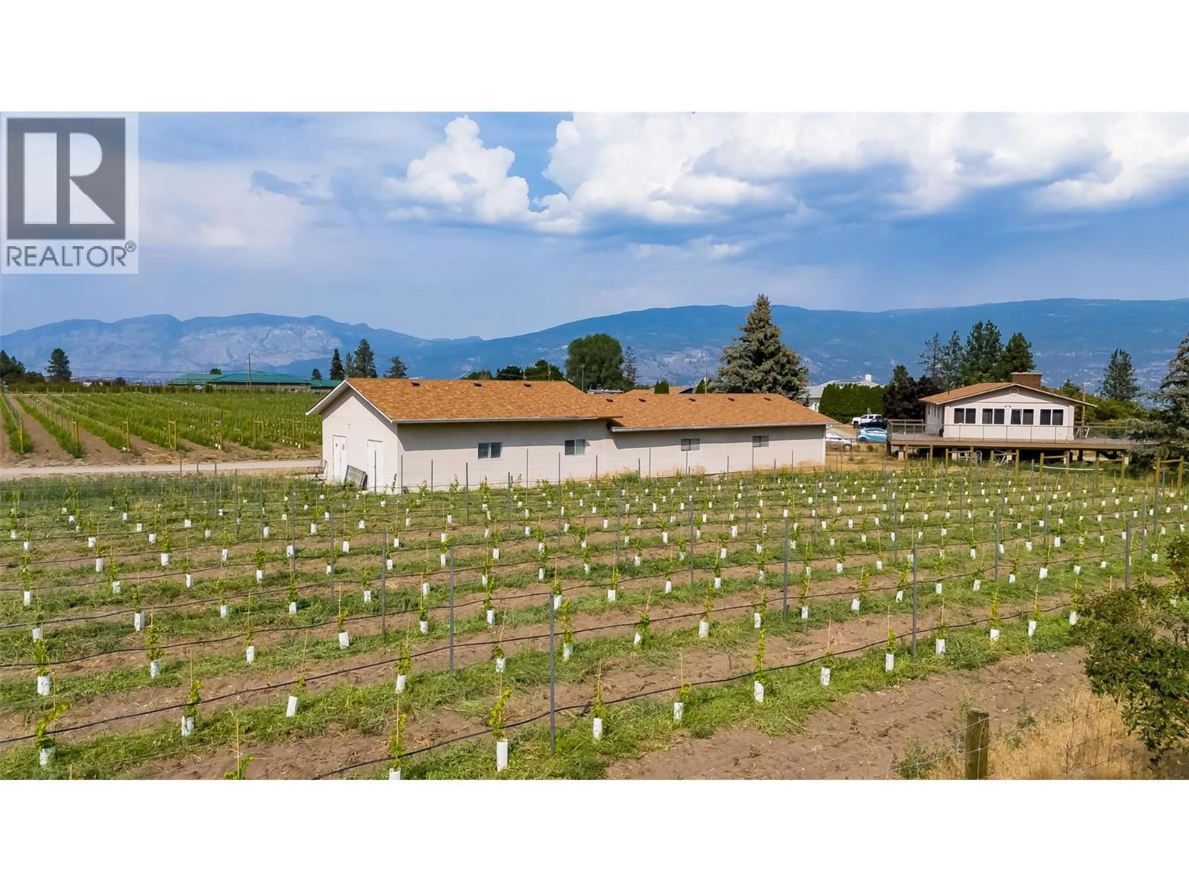 A pic from outside/outdoor area/front of a property/back of a property/a pic from drone, mountain view for 5711 WHITE STREET, Summerland British Columbia V0H1Z7
