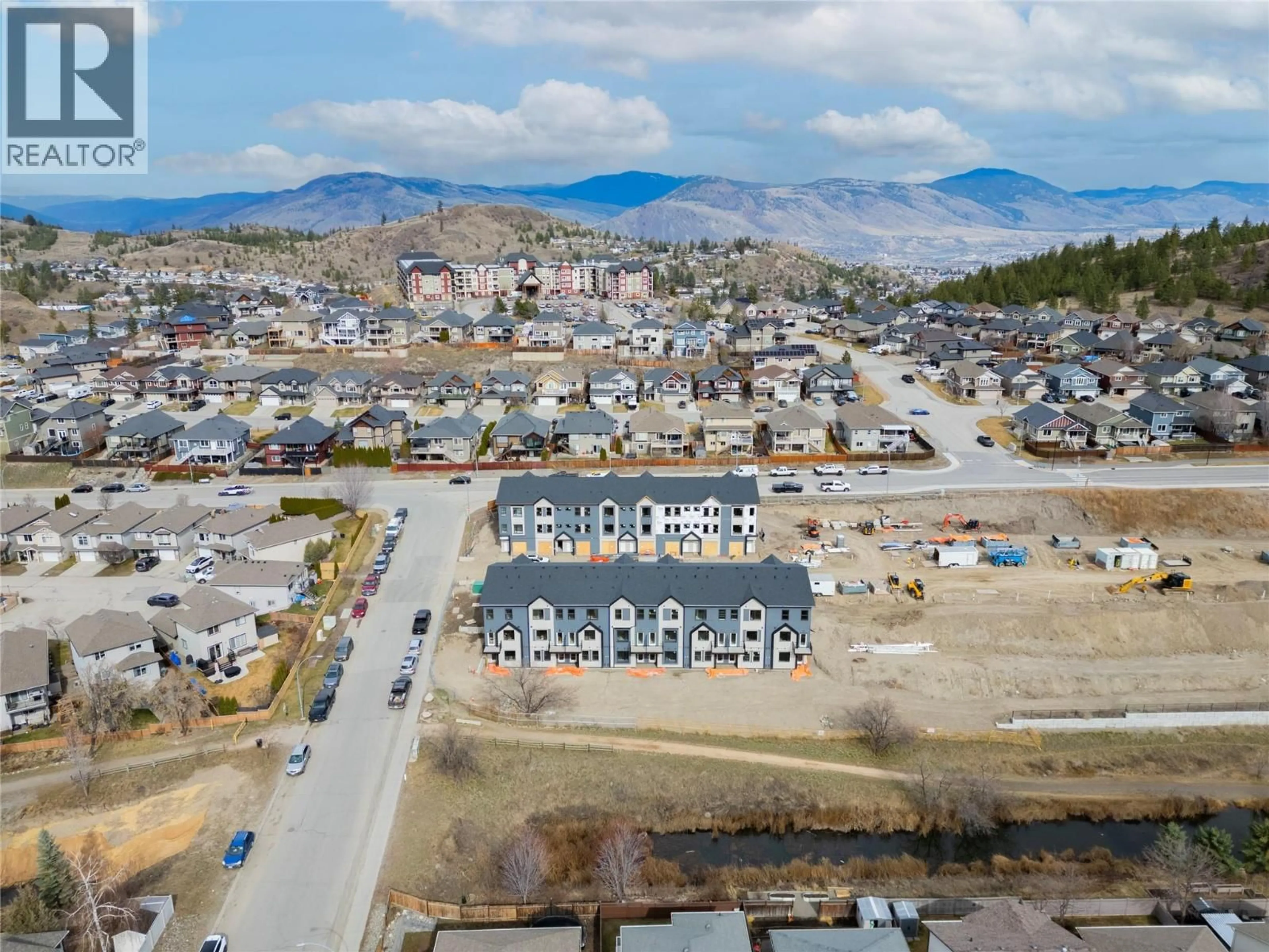 A pic from outside/outdoor area/front of a property/back of a property/a pic from drone, mountain view for 108 - 1940 LODGEPOLE DRIVE, Kamloops British Columbia
