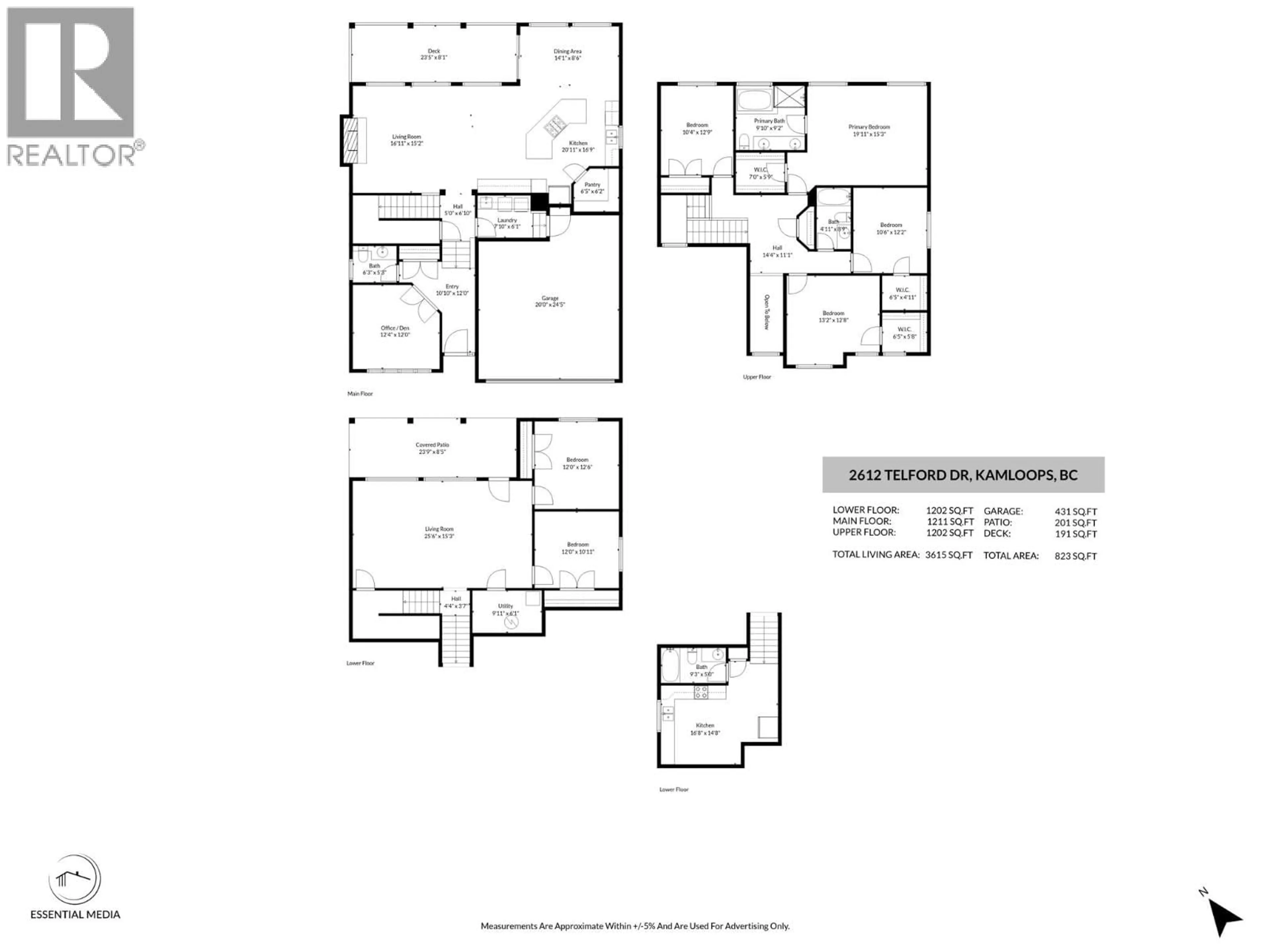Floor plan for 2612 TELFORD DRIVE, Kamloops British Columbia V1S0A3