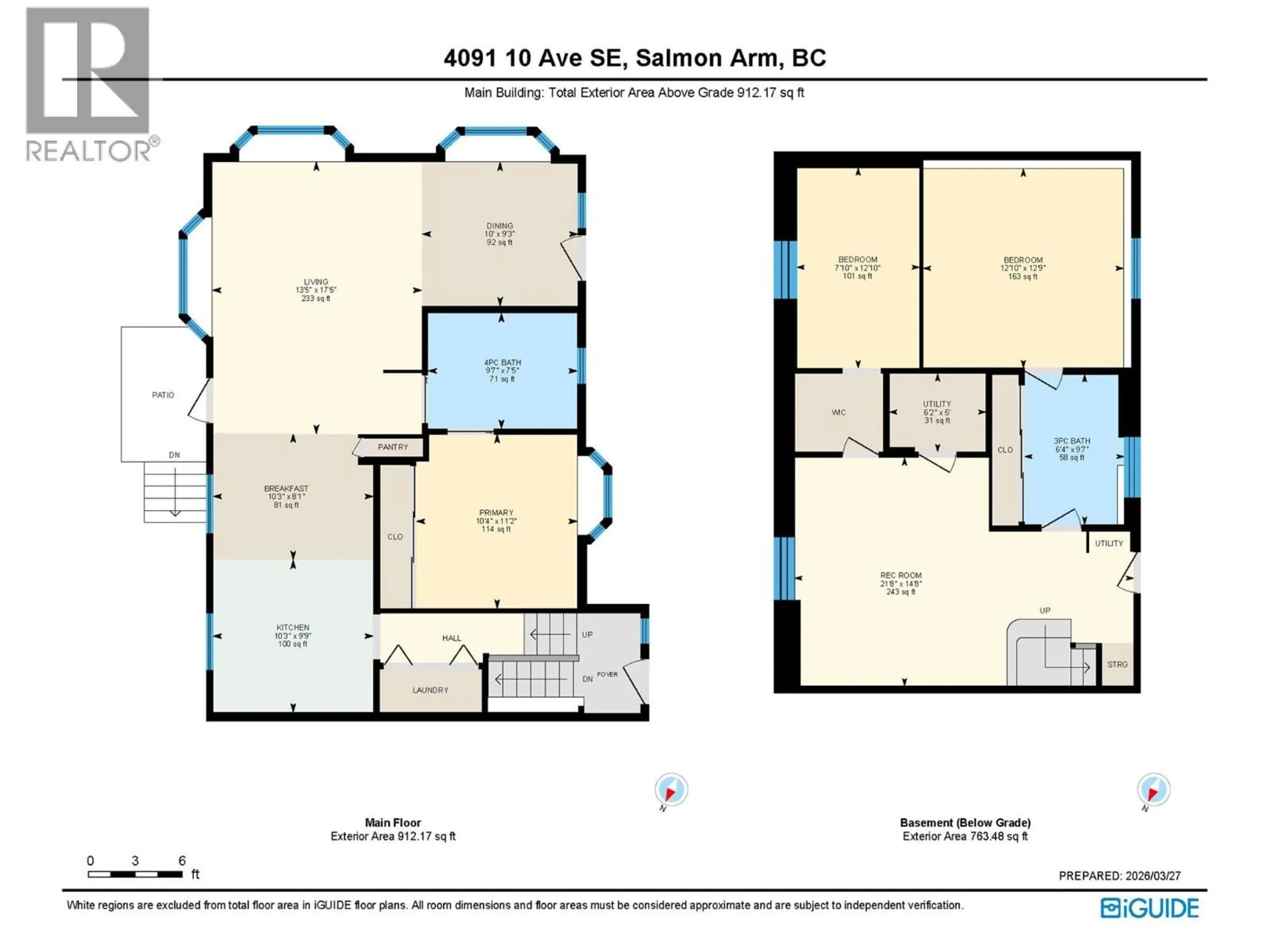 Floor plan for 4091 10 AVENUE SOUTHEAST, Salmon Arm British Columbia V1E1W7