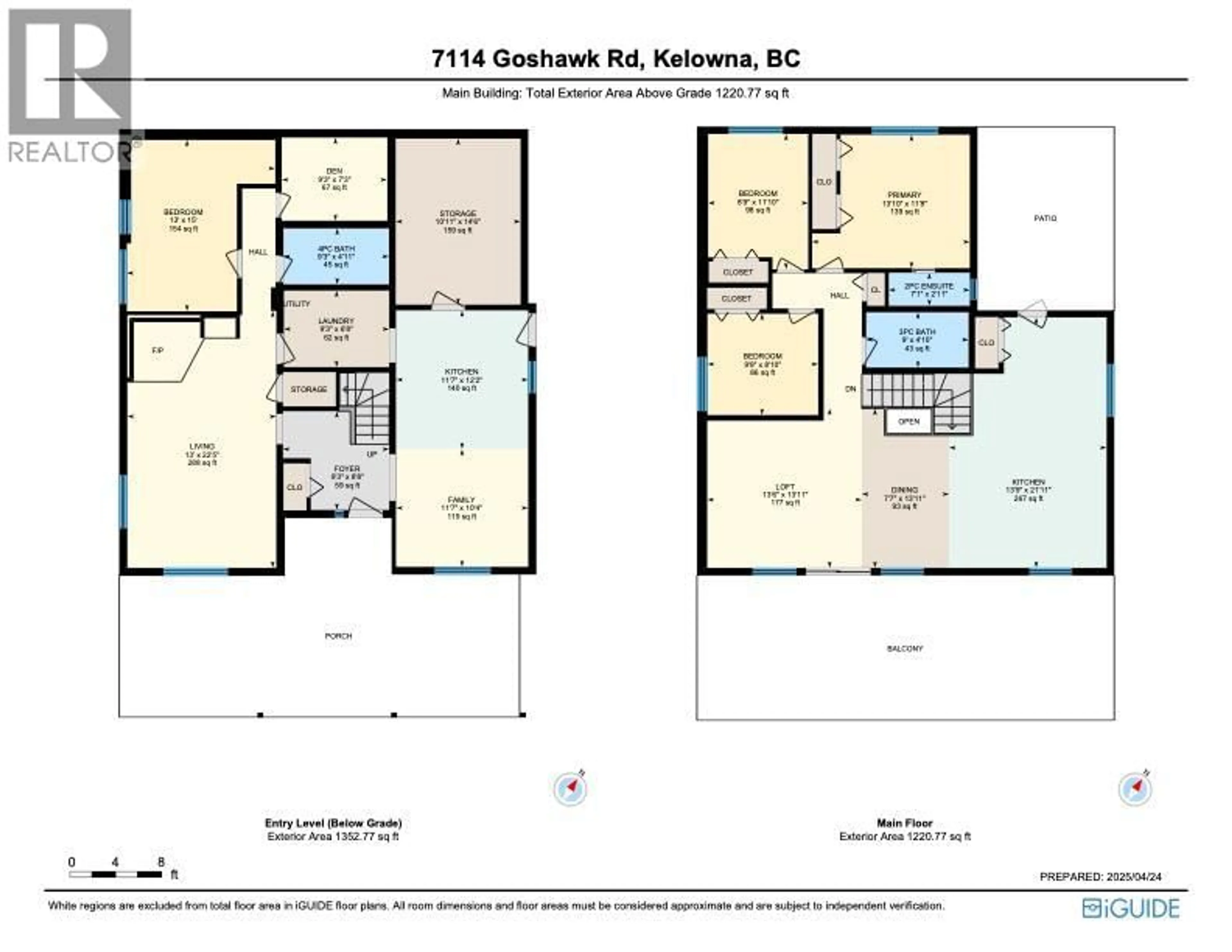 Floor plan for 7114 GOSHAWK ROAD, Kelowna British Columbia V1P1H9