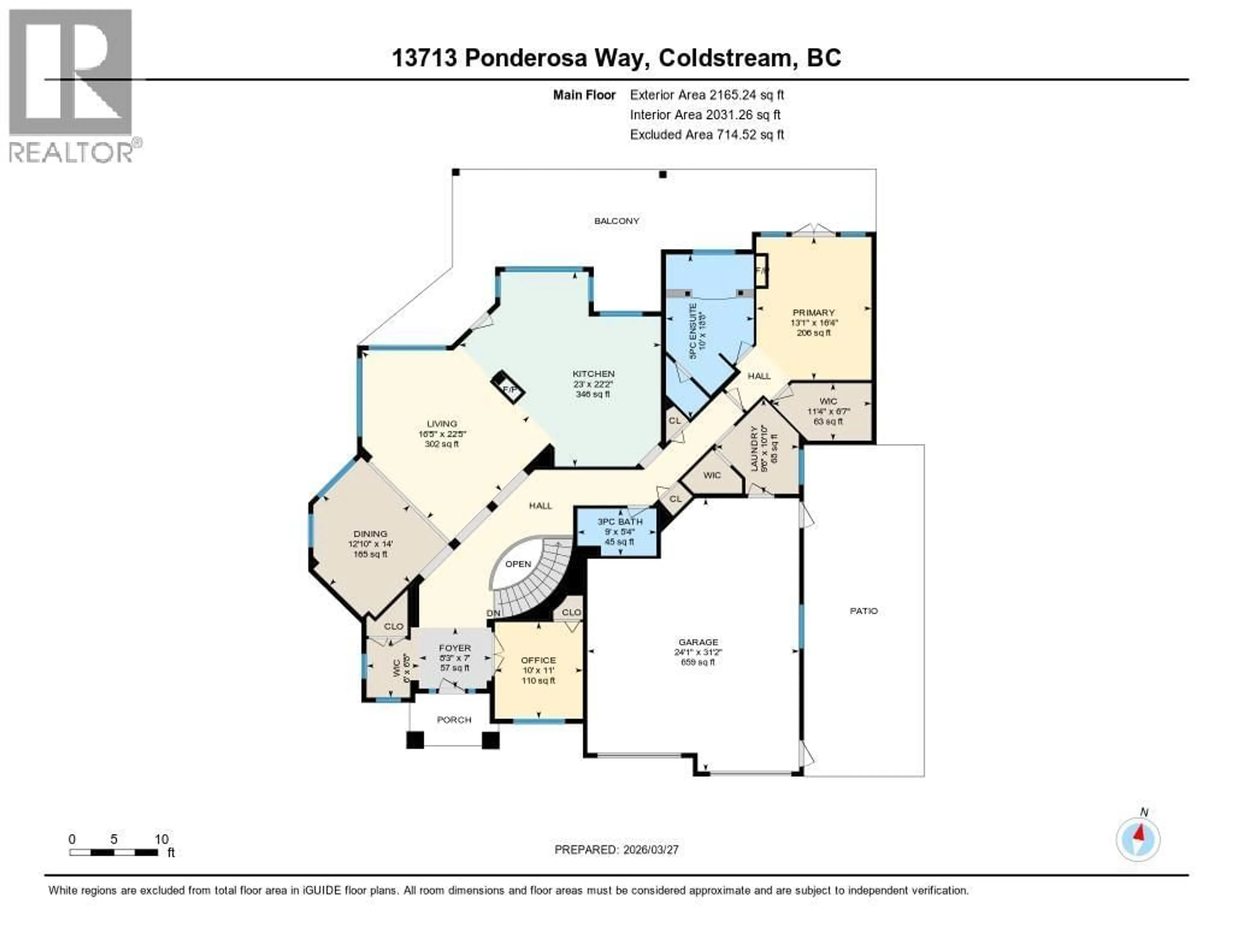 Floor plan for 13713 PONDEROSA WAY, Coldstream British Columbia V1B1A2