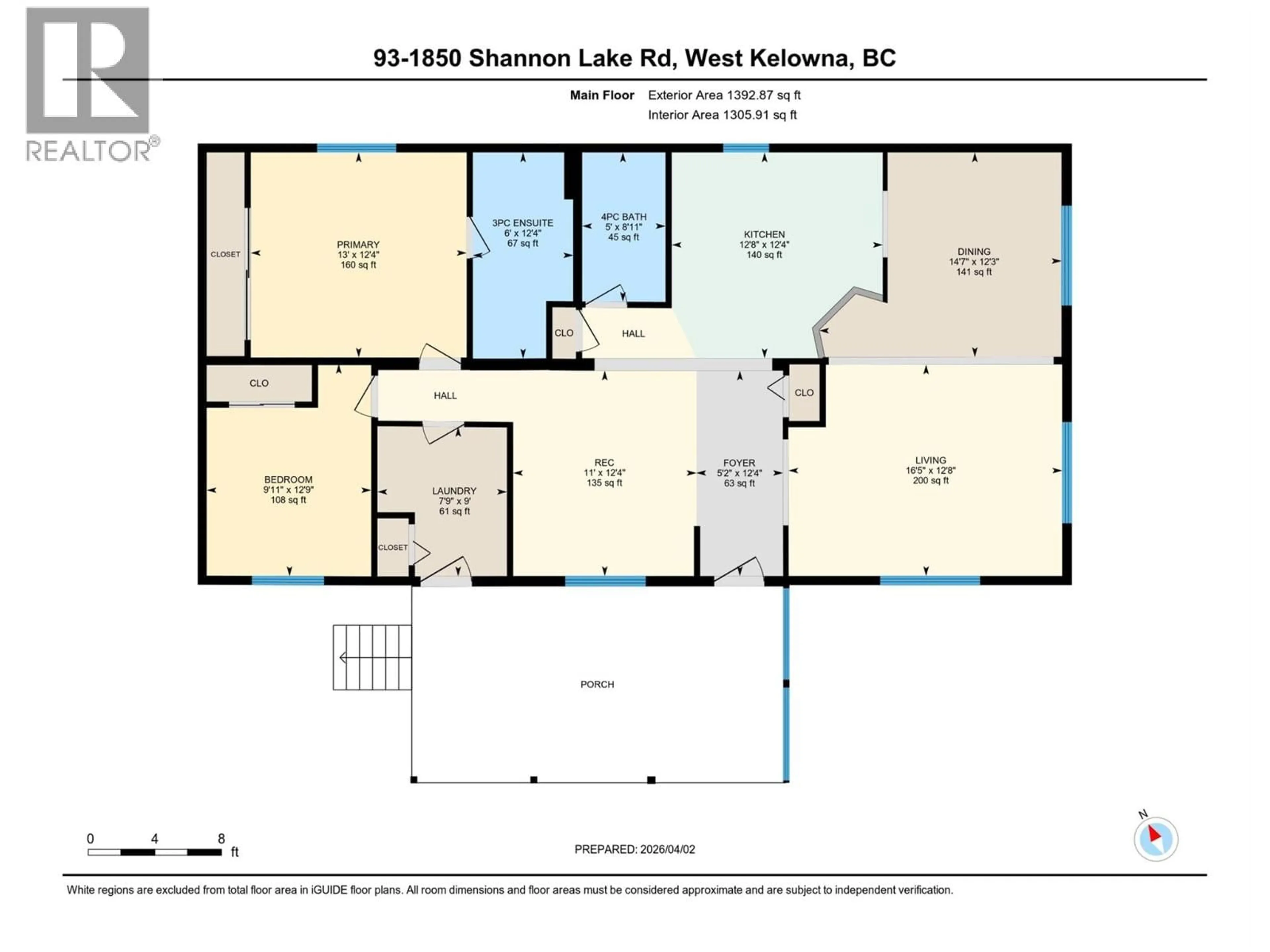 Floor plan for 93 - 1850 SHANNON LAKE ROAD, West Kelowna British Columbia V4T1L6