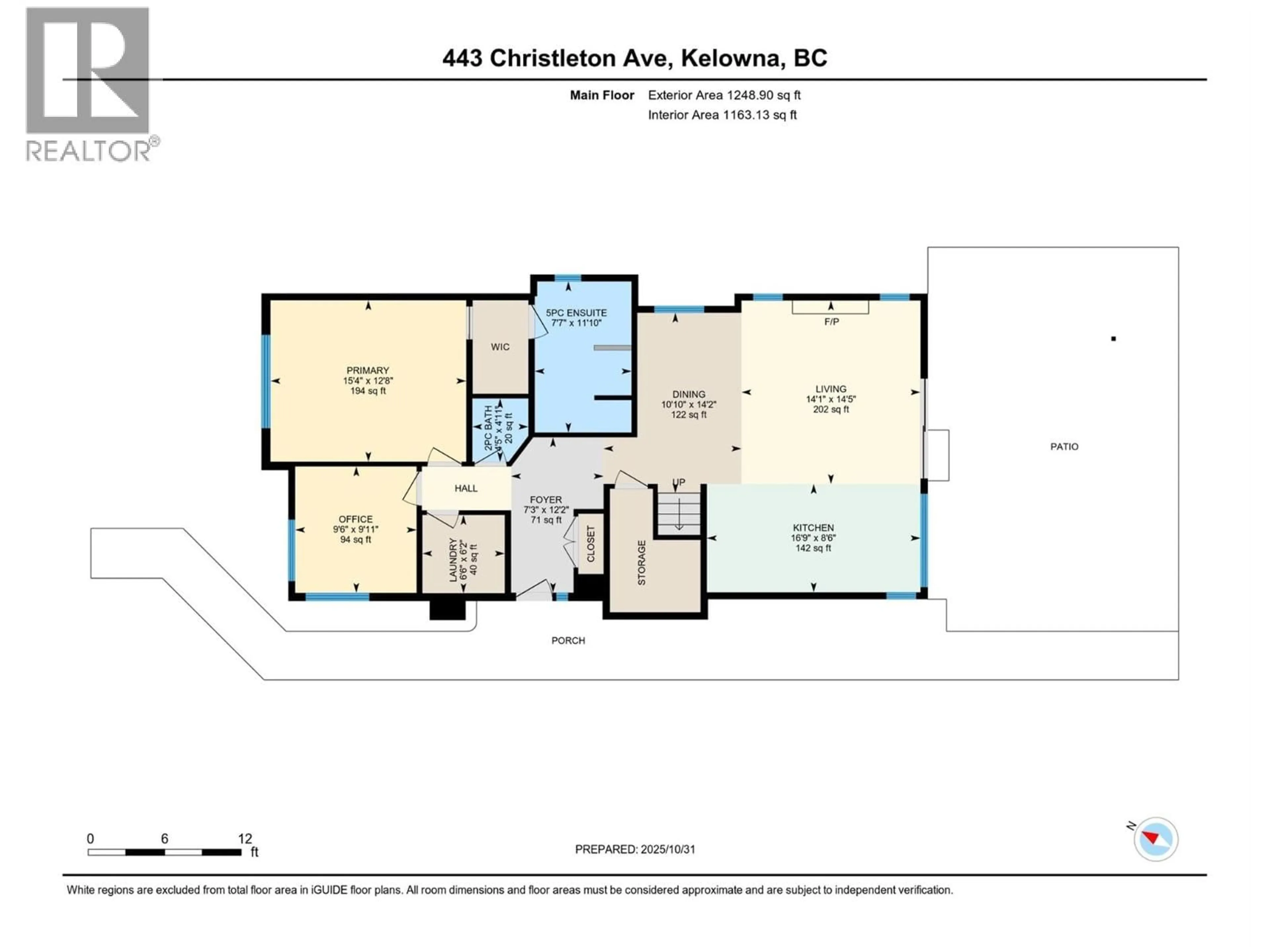 Floor plan for 443 CHRISTLETON AVENUE, Kelowna British Columbia V1Y5H9