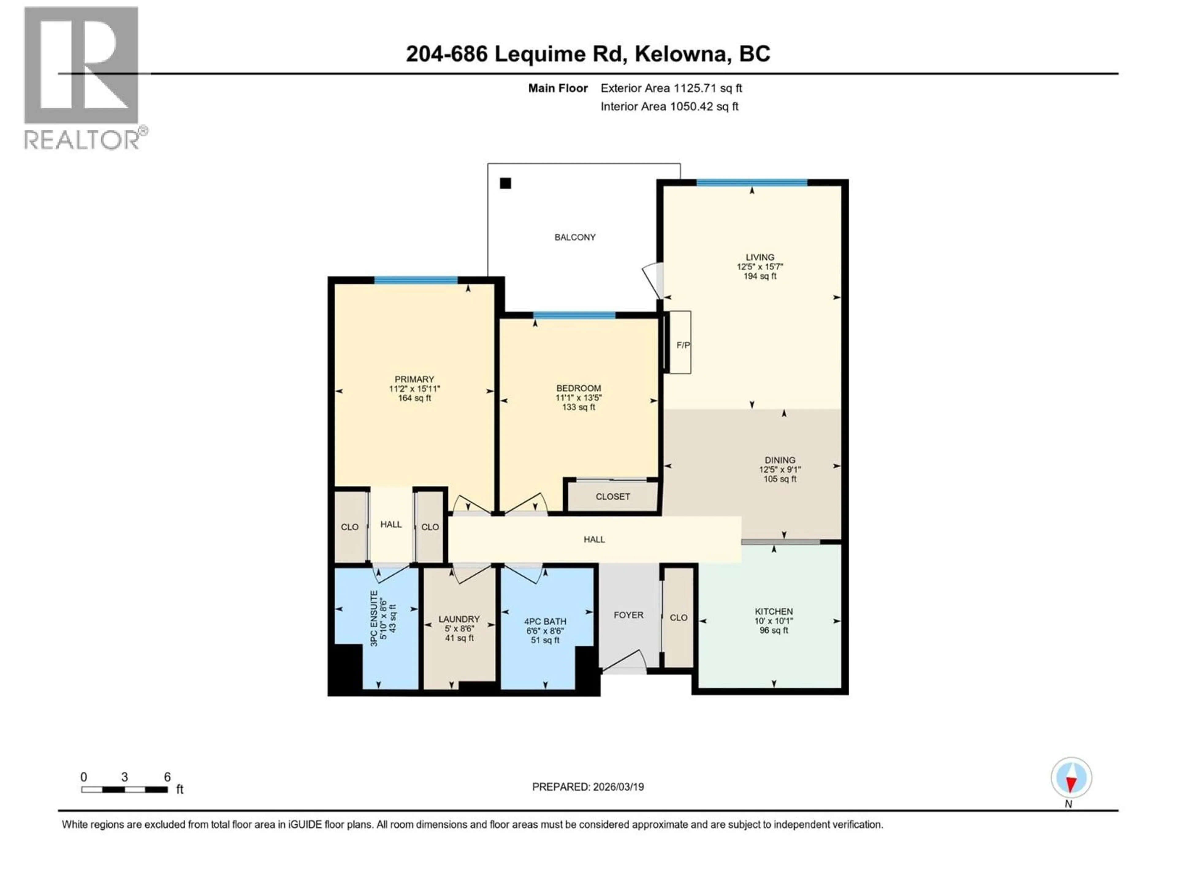 Floor plan for 204 - 686 LEQUIME ROAD, Kelowna British Columbia V1W1A4