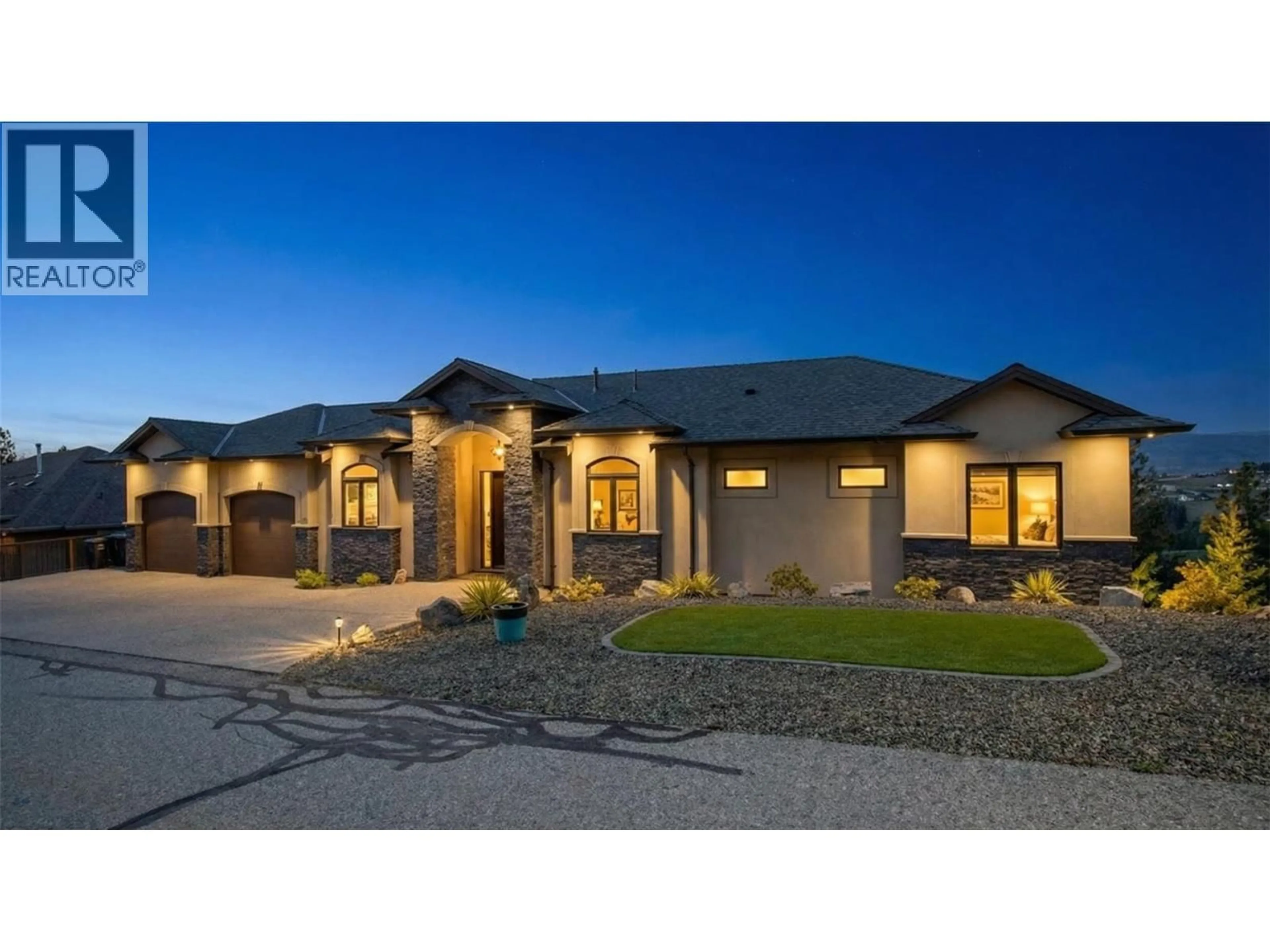 Home with brick exterior material, street for 1086 AURORA HEIGHTS, West Kelowna British Columbia V1Z4B2