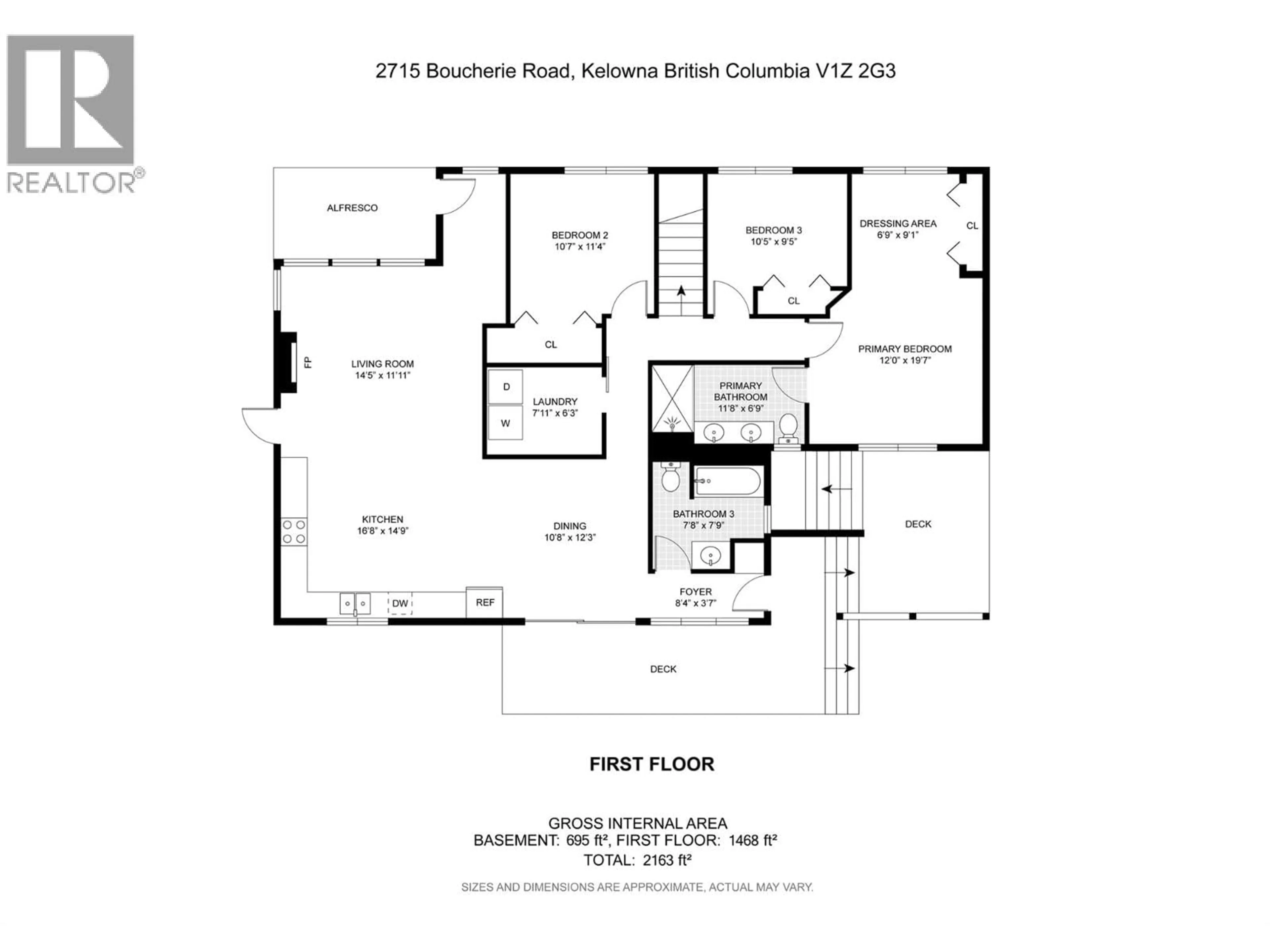 Floor plan for 2715 BOUCHERIE ROAD, West Kelowna British Columbia V1Z2G3
