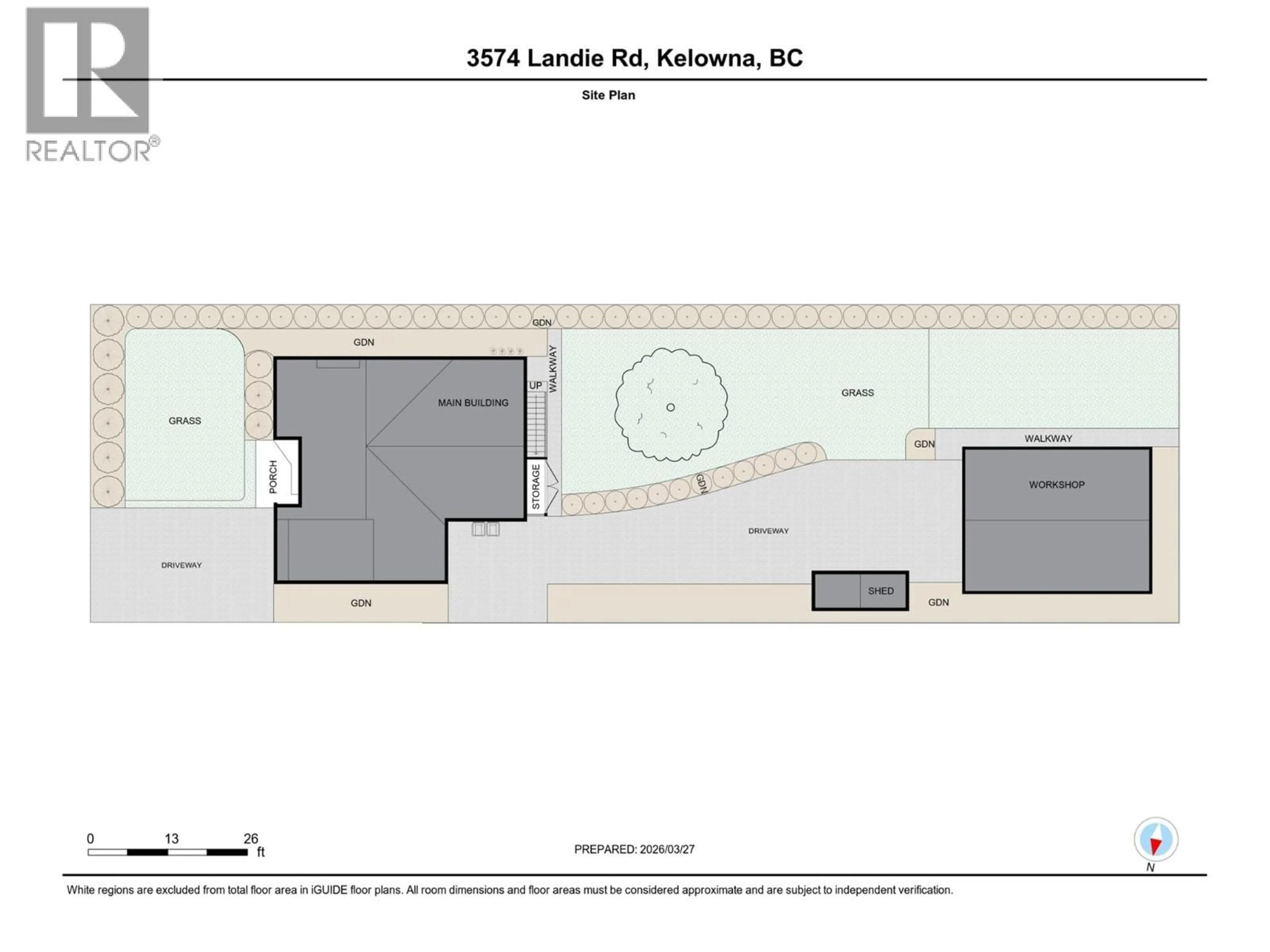 Floor plan for 3574 LANDIE ROAD, Kelowna British Columbia V1W3E9