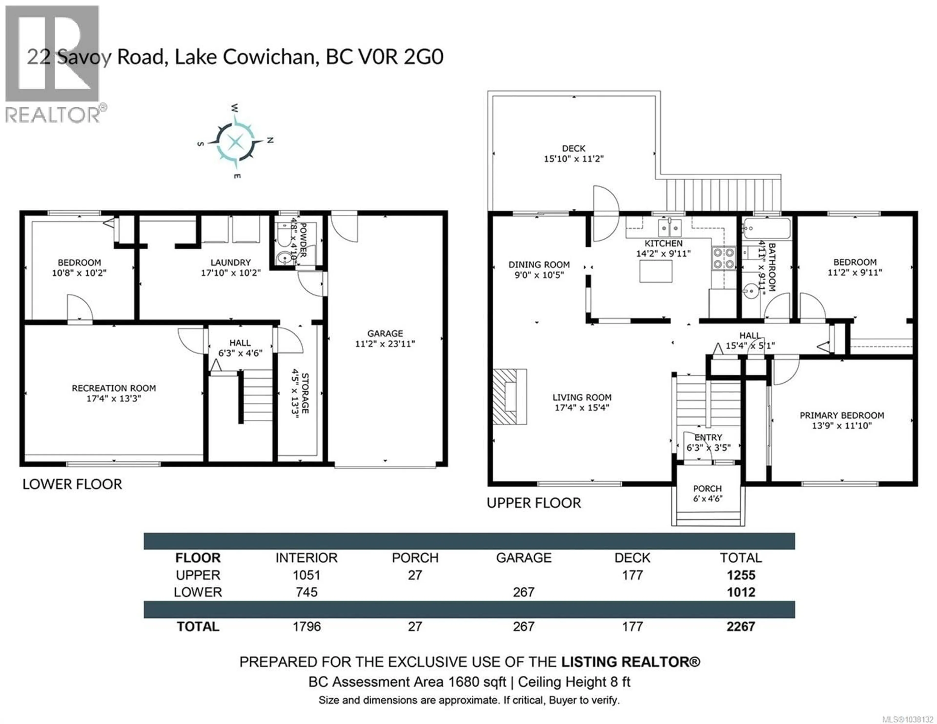 Floor plan for 22 SAVOY ROAD, Lake Cowichan British Columbia V0R2G0