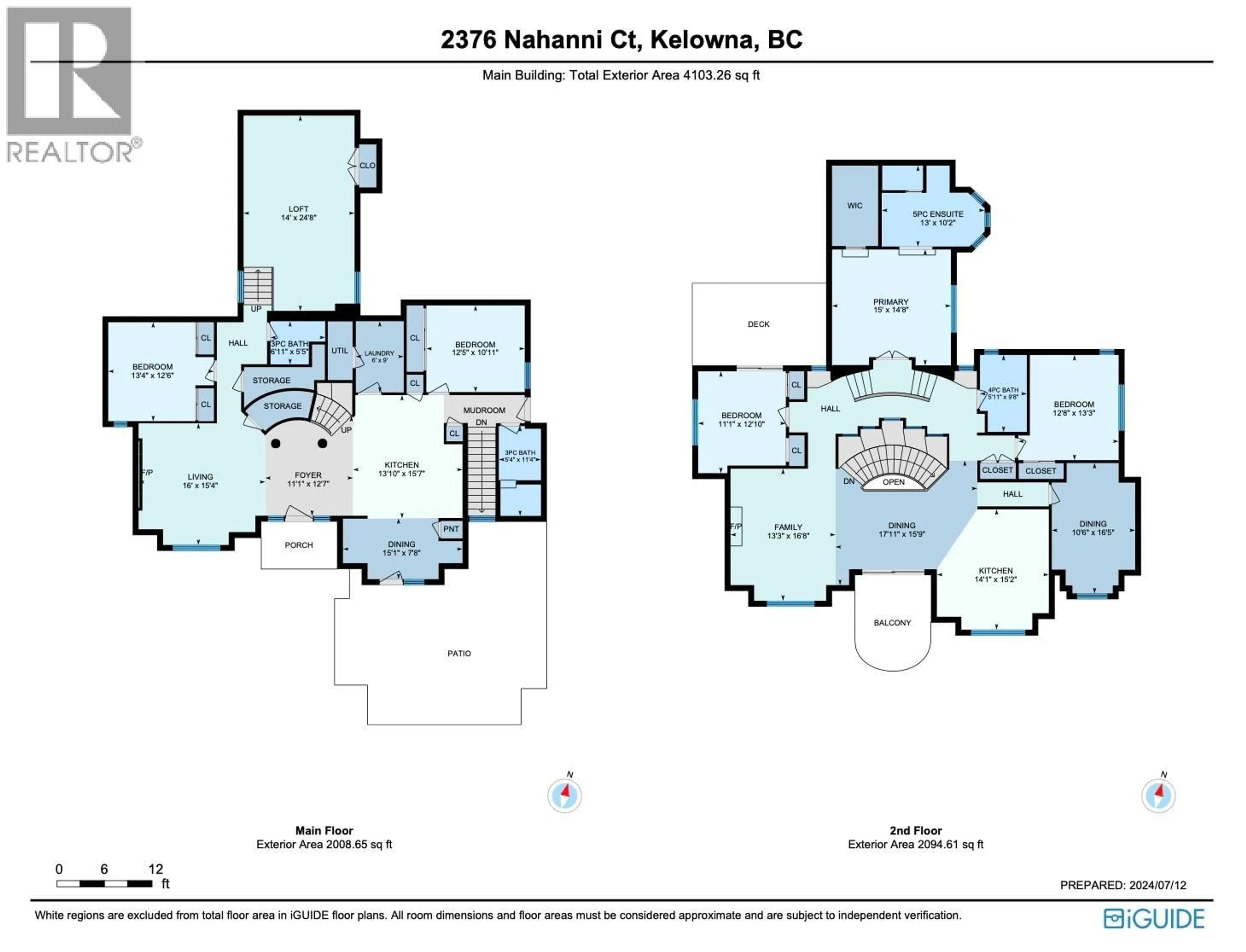 Floor plan for 2376 NAHANNI COURT, Kelowna British Columbia V1V1N1