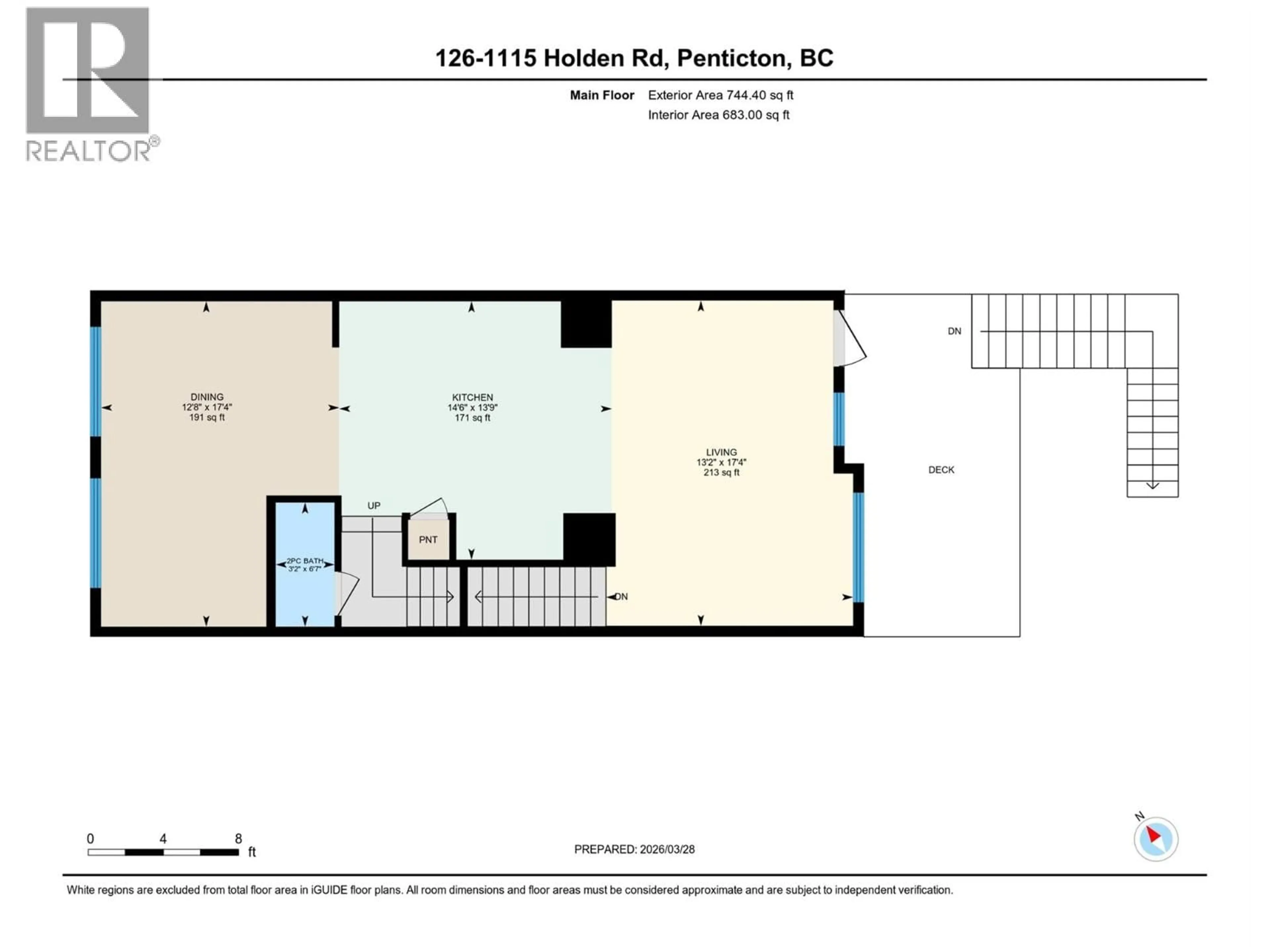 Floor plan for 126 - 1115 HOLDEN ROAD, Penticton British Columbia V2A0B7