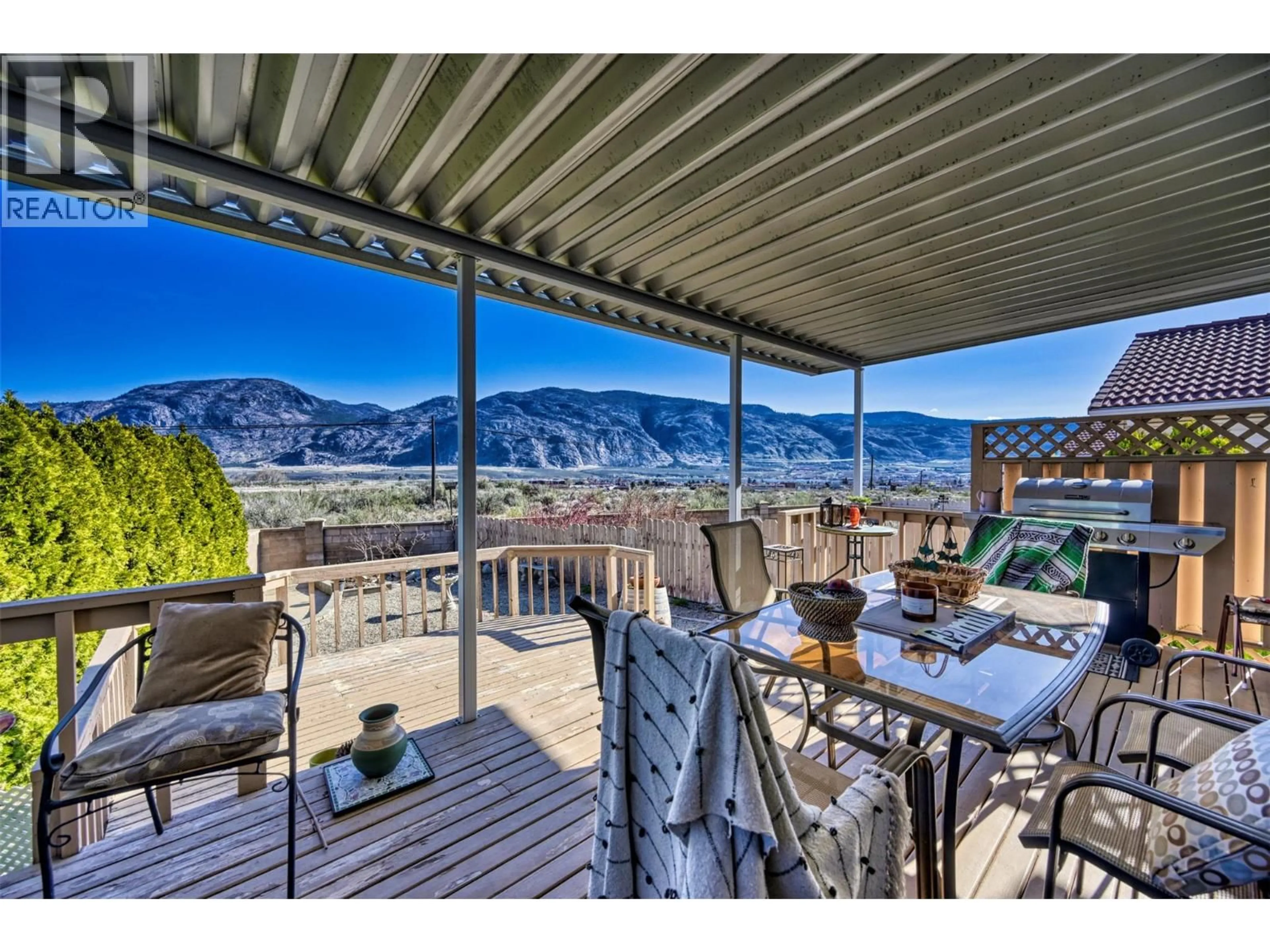 Patio, mountain view for 14 - 9400 115TH STREET, Osoyoos British Columbia V0H1V5
