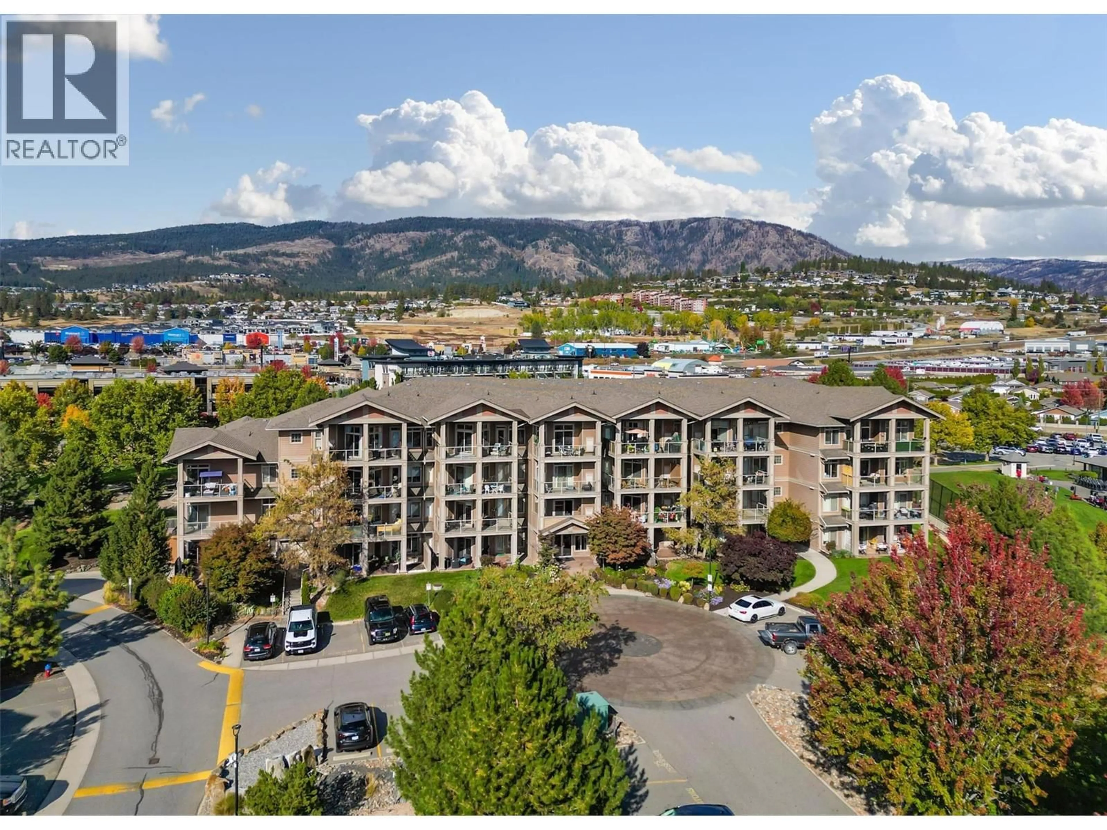 A pic from outside/outdoor area/front of a property/back of a property/a pic from drone, mountain view for 201 - 3521 CARRINGTON ROAD, West Kelowna British Columbia V4T2E6