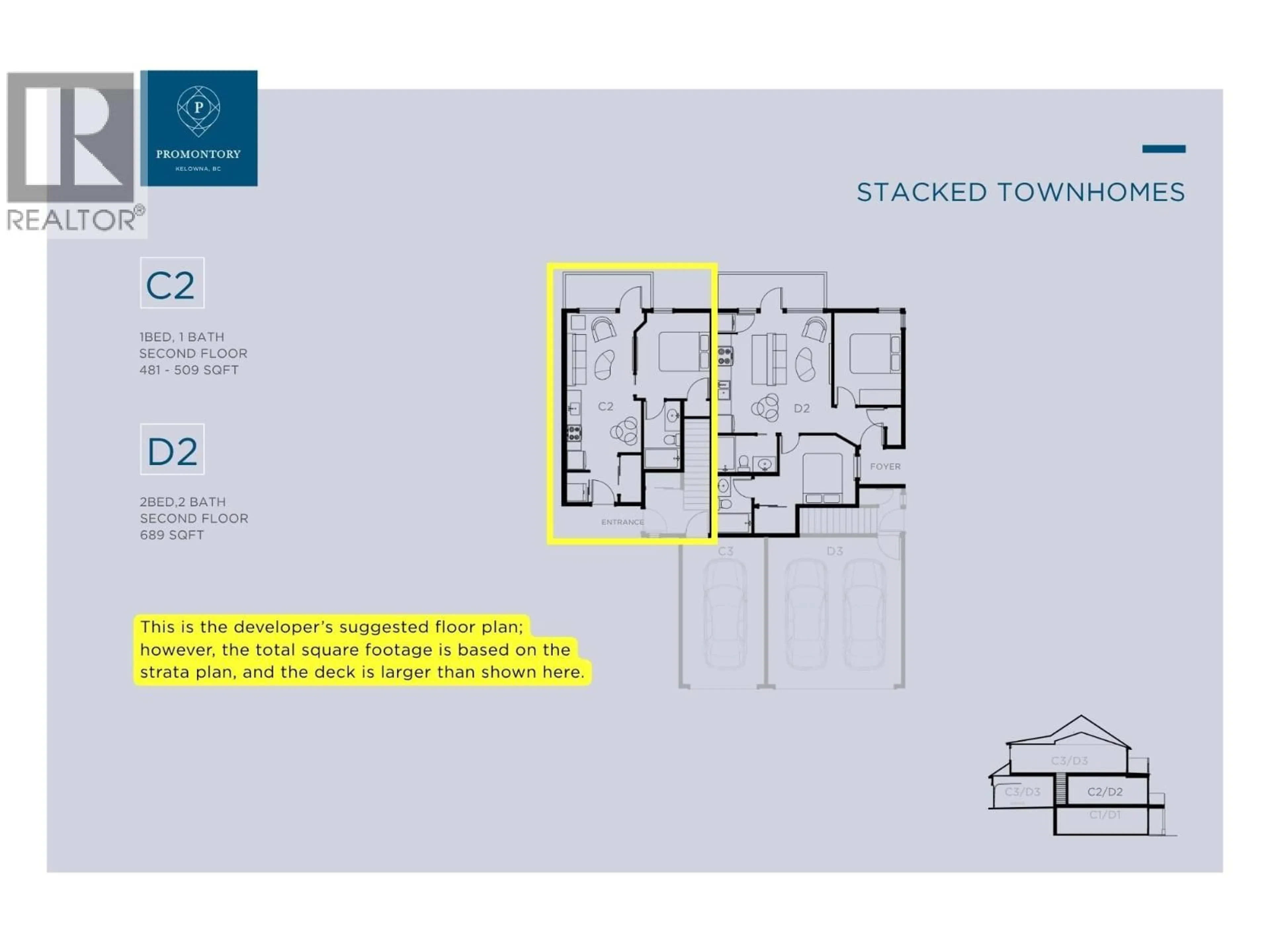 Floor plan for 71 - 685 BOYNTON PLACE, Kelowna British Columbia V1V2Y2