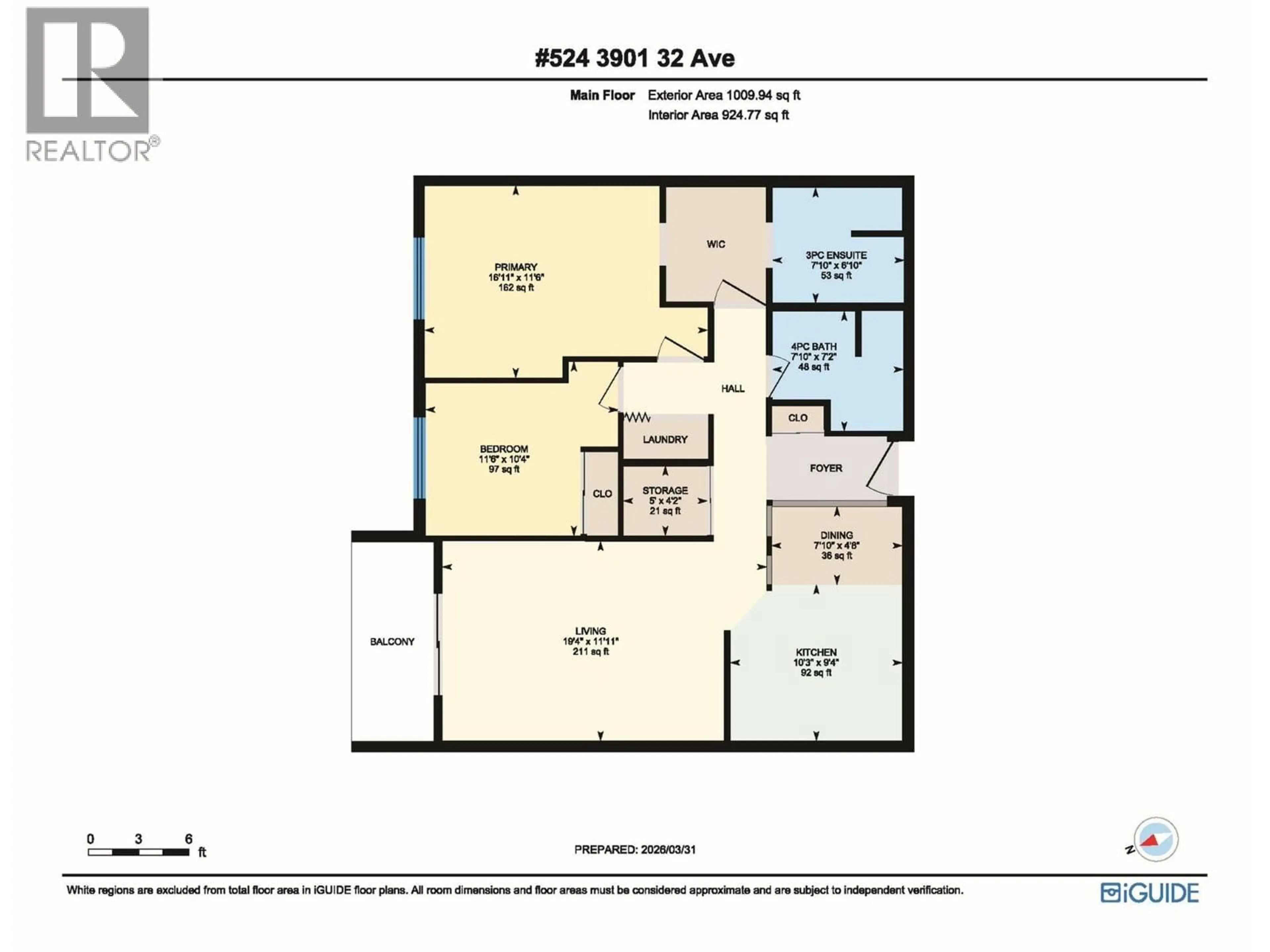 Floor plan for 524 - 3901 32 AVENUE, Vernon British Columbia V1T8M3