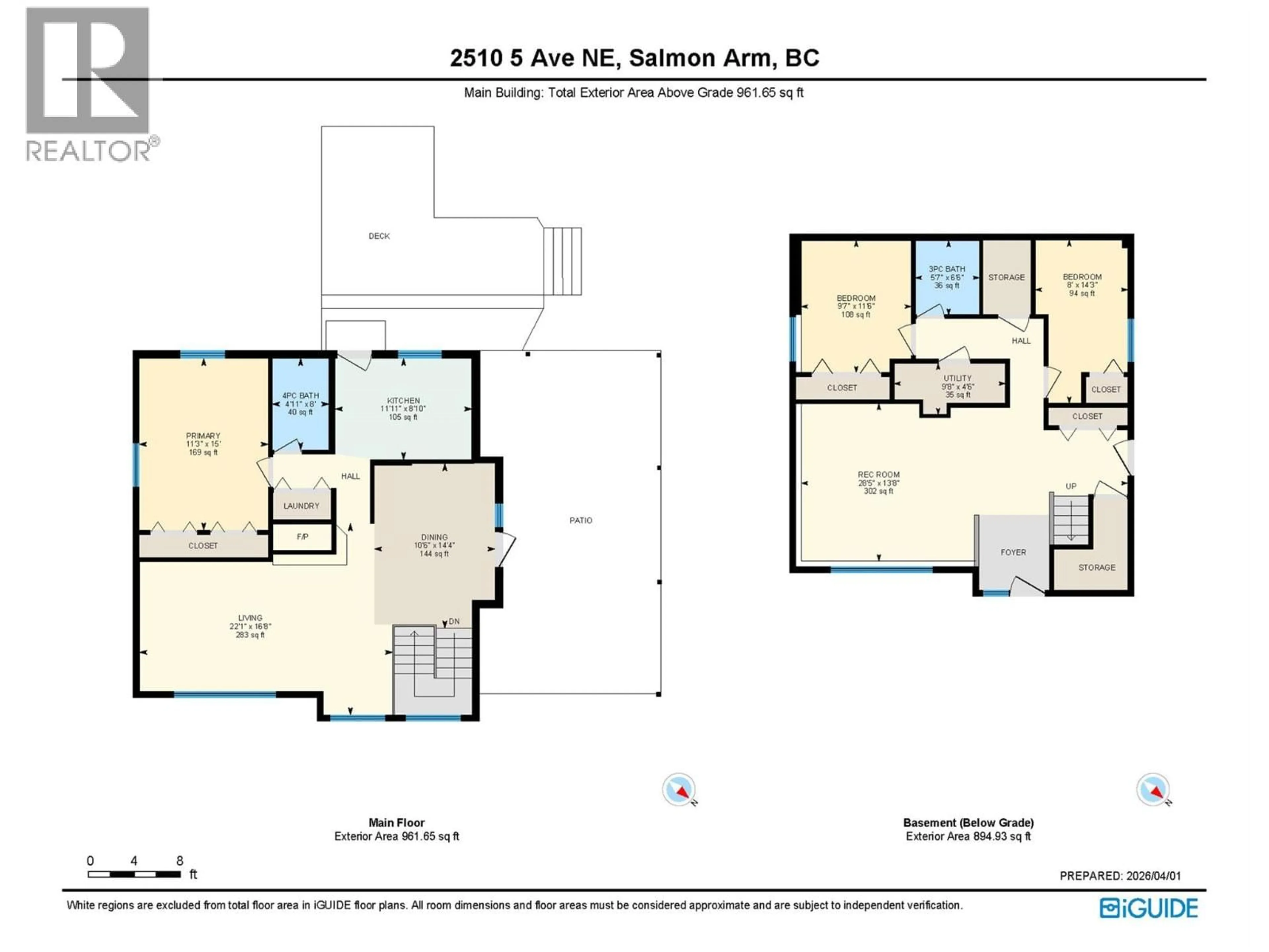 Floor plan for 2510 5 AVENUE NORTHEAST, Salmon Arm British Columbia V1E2K3
