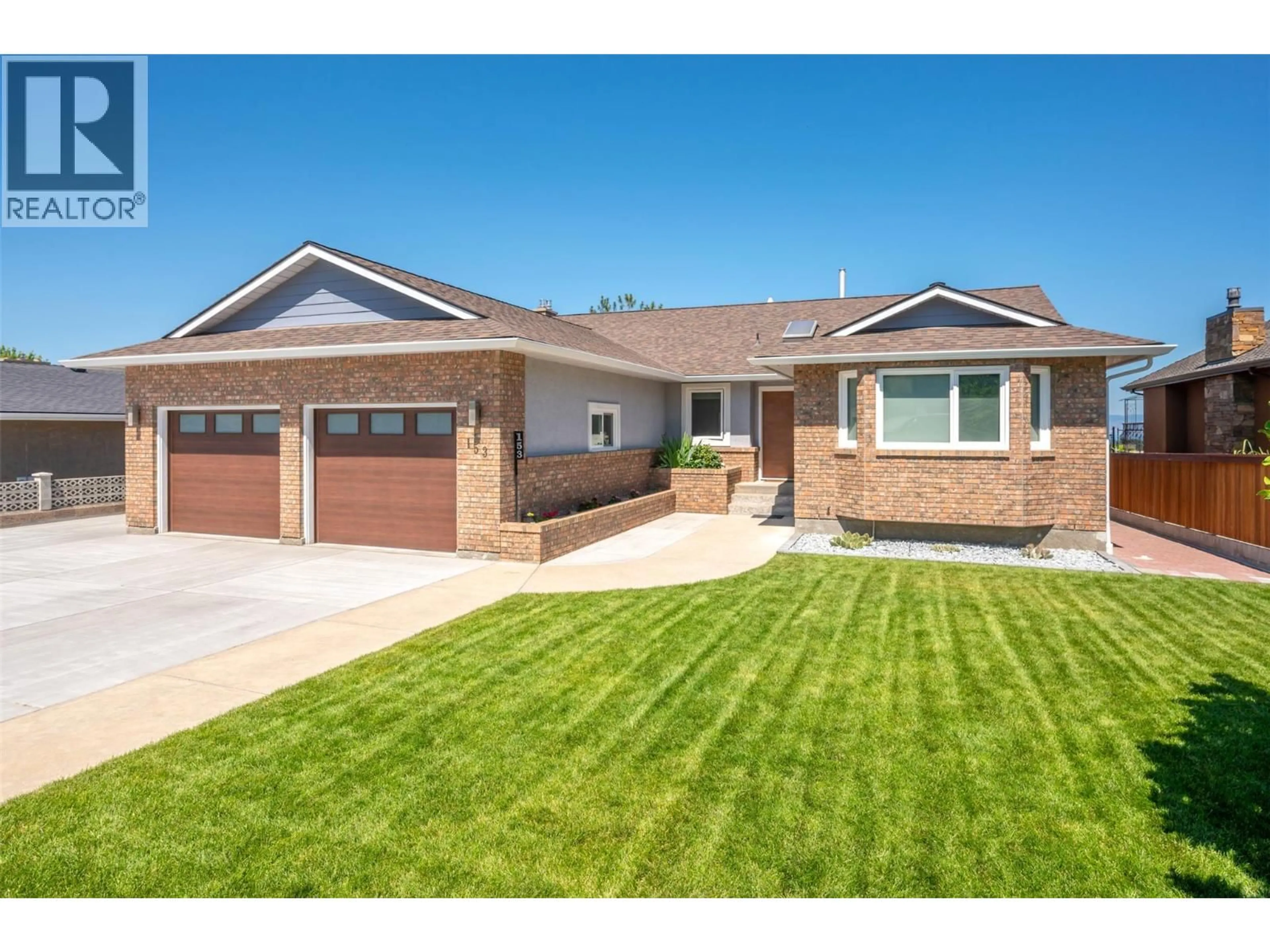 Home with brick exterior material, street for 153 WESTVIEW DRIVE, Penticton British Columbia V2A7V9