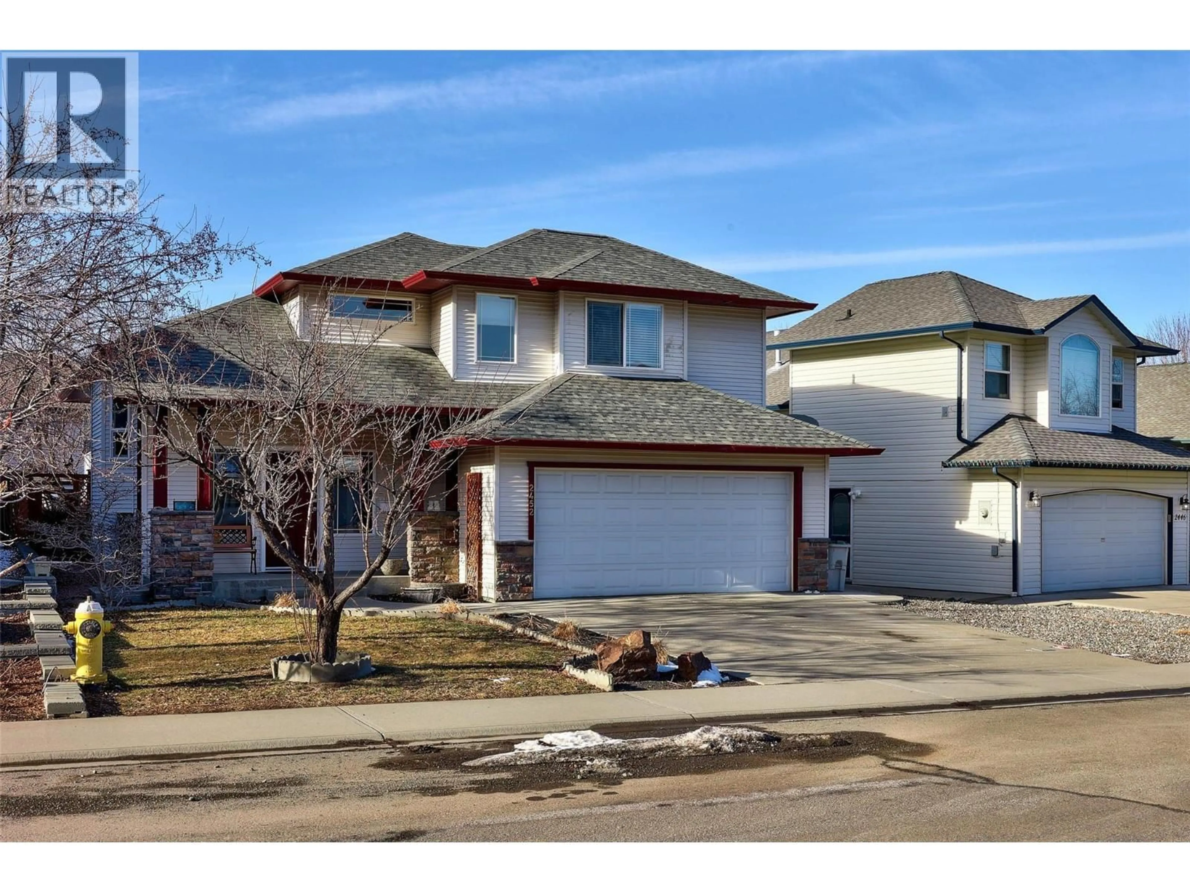 Home with vinyl exterior material, street for 2452 ABBEYGLEN WAY, Kamloops British Columbia V1S1A5