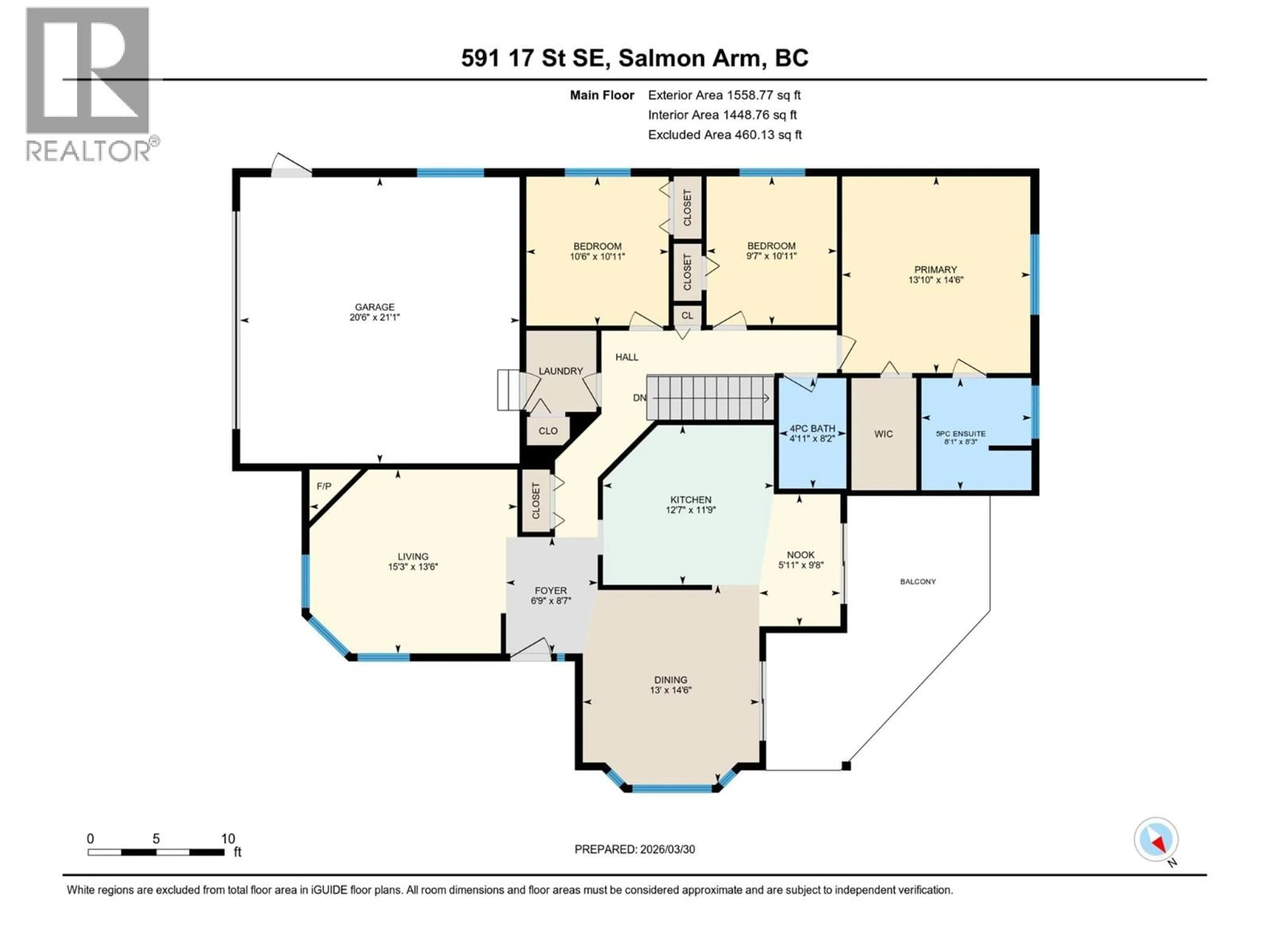 Floor plan for 591 17 STREET SOUTHEAST, Salmon Arm British Columbia V1E1W2