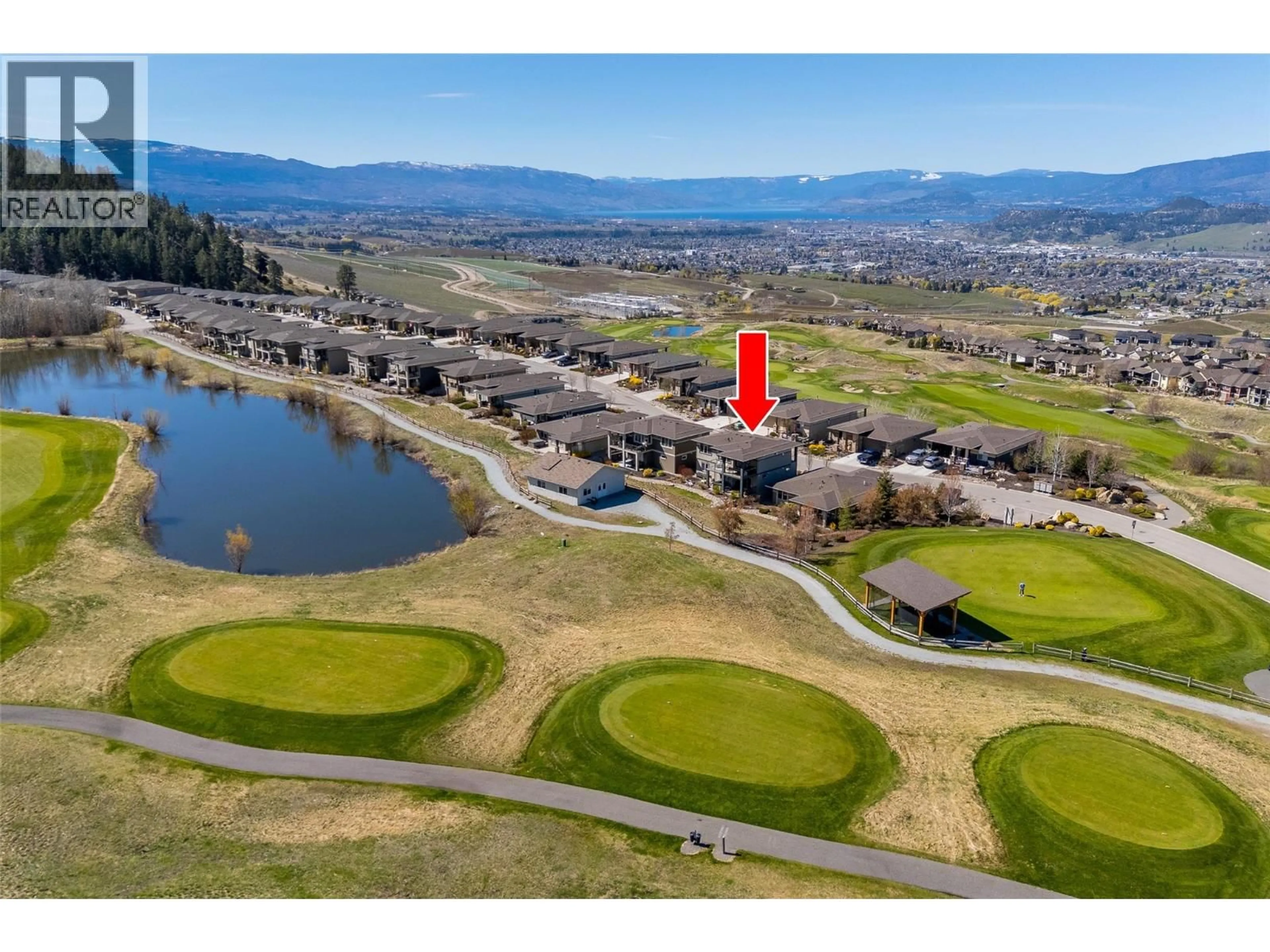 A pic from outside/outdoor area/front of a property/back of a property/a pic from drone, water/lake/river/ocean view for 1789 TOWER RANCH DRIVE, Kelowna British Columbia V1P1T2