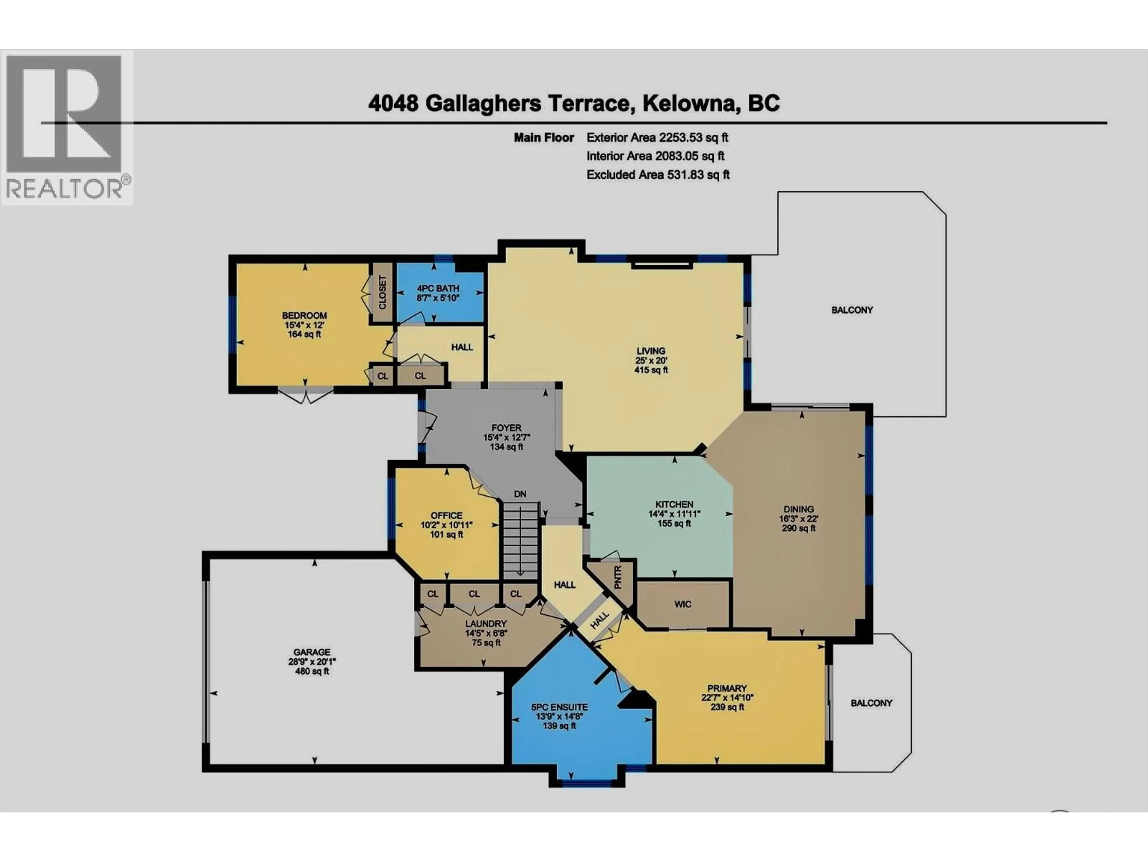 Floor plan for 4048 GALLAGHERS TERRACE, Kelowna British Columbia V1W3Z8