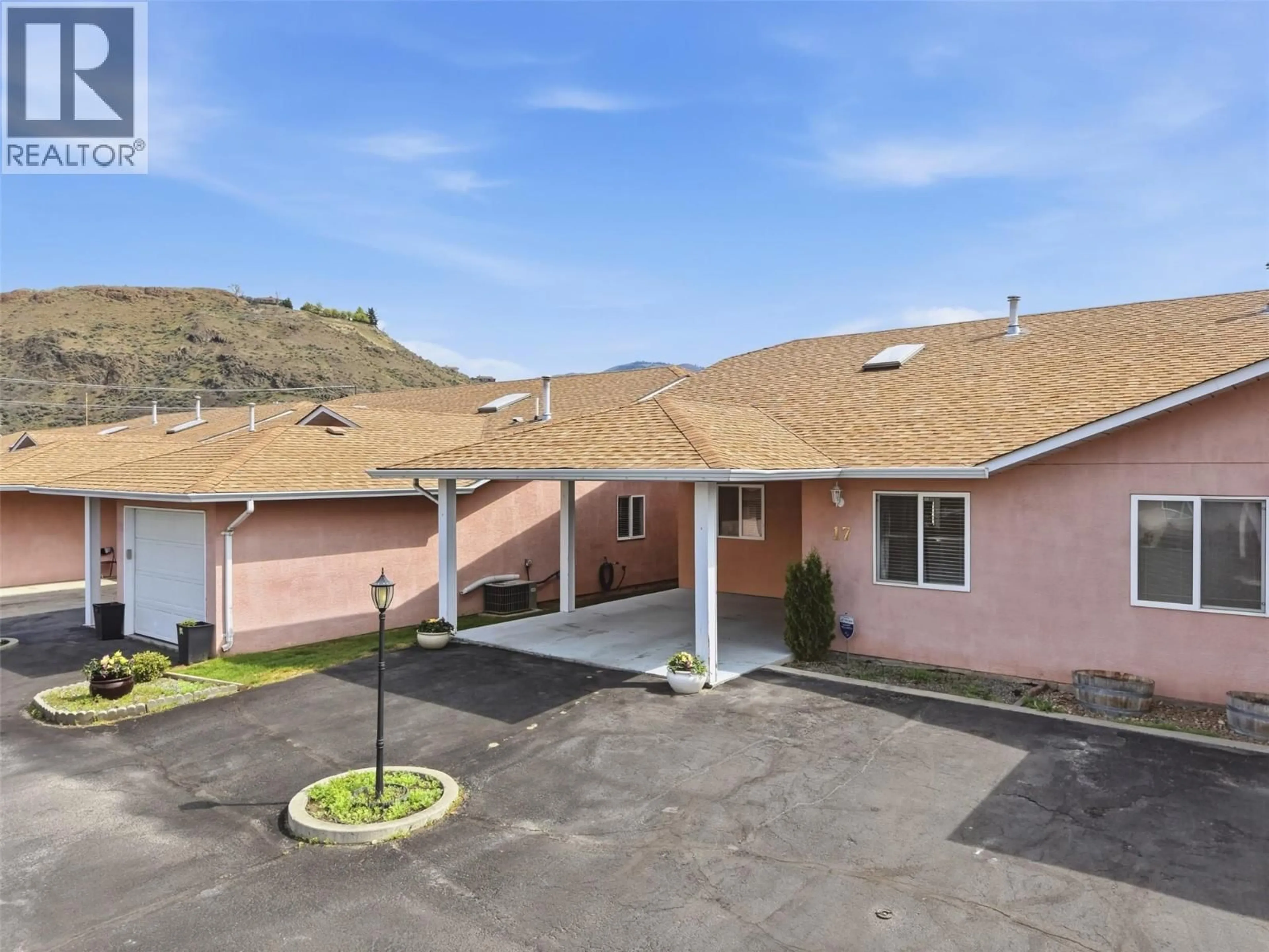A pic from outside/outdoor area/front of a property/back of a property/a pic from drone, mountain view for 17 - 1285 14TH STREET, Kamloops British Columbia V2B8K9