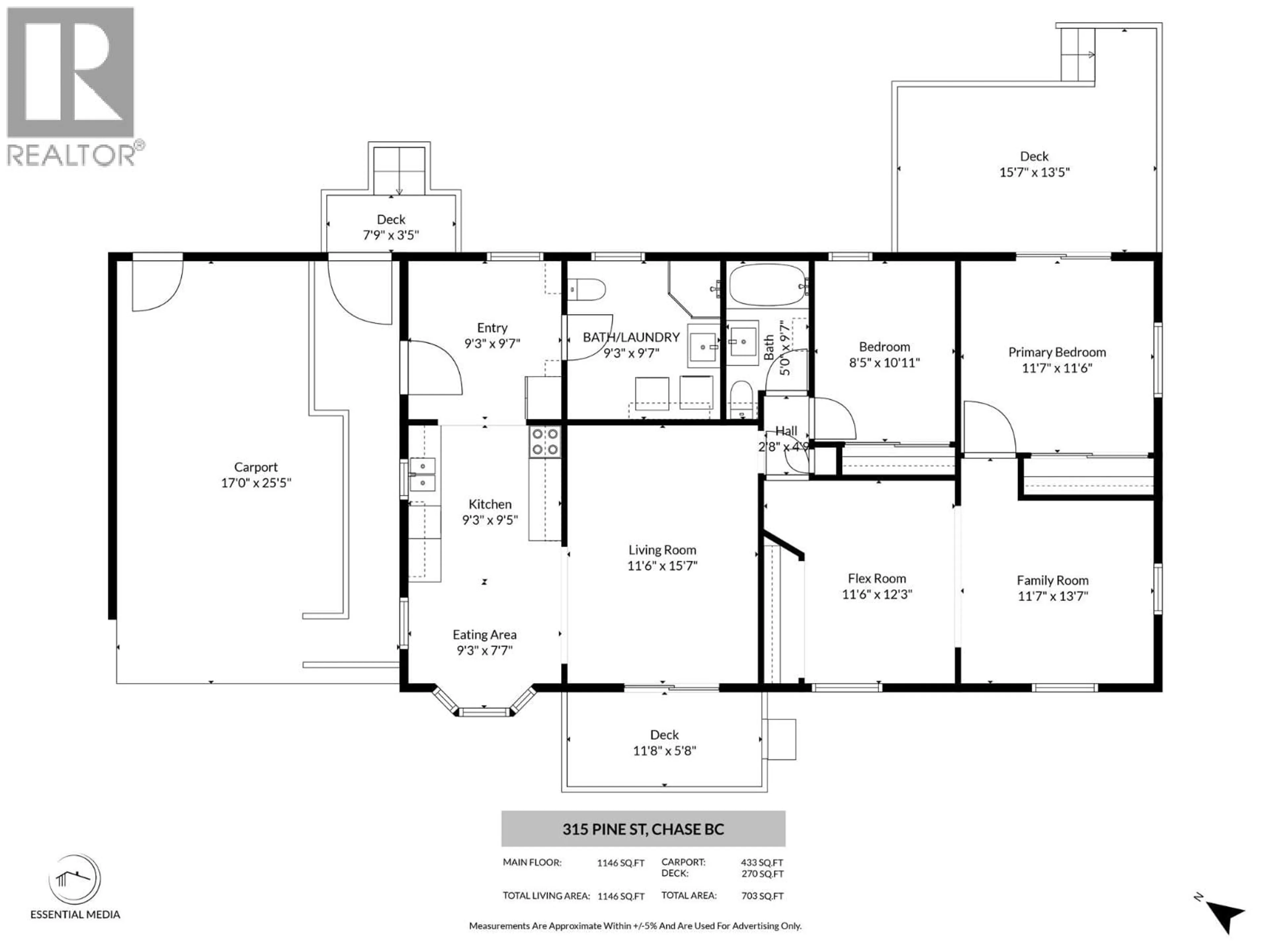 Floor plan for 315 PINE STREET, Chase British Columbia V0E1M0