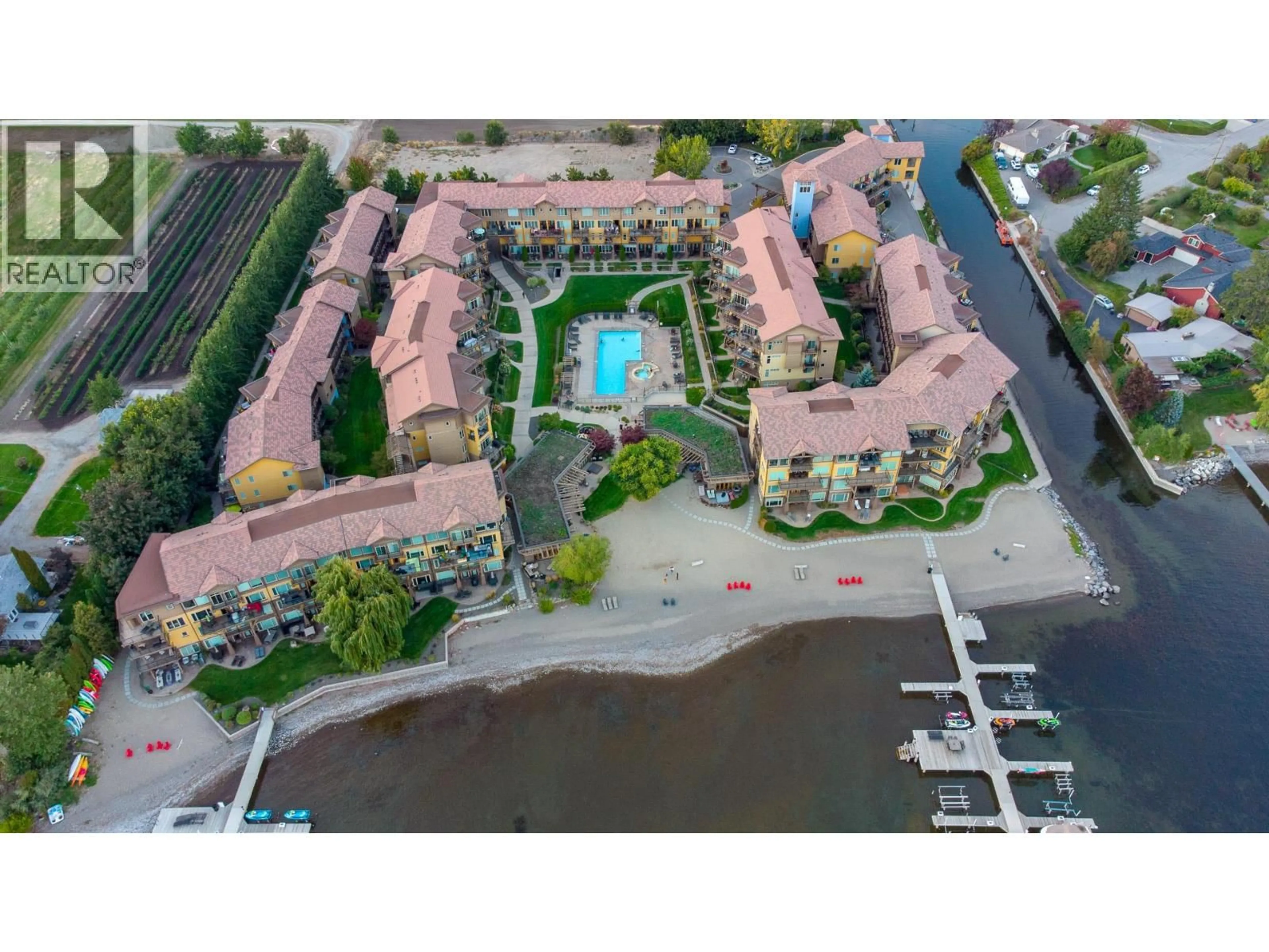 A pic from outside/outdoor area/front of a property/back of a property/a pic from drone, water/lake/river/ocean view for 2204 - 4042 PRITCHARD DRIVE NORTH, West Kelowna British Columbia V4T3E4