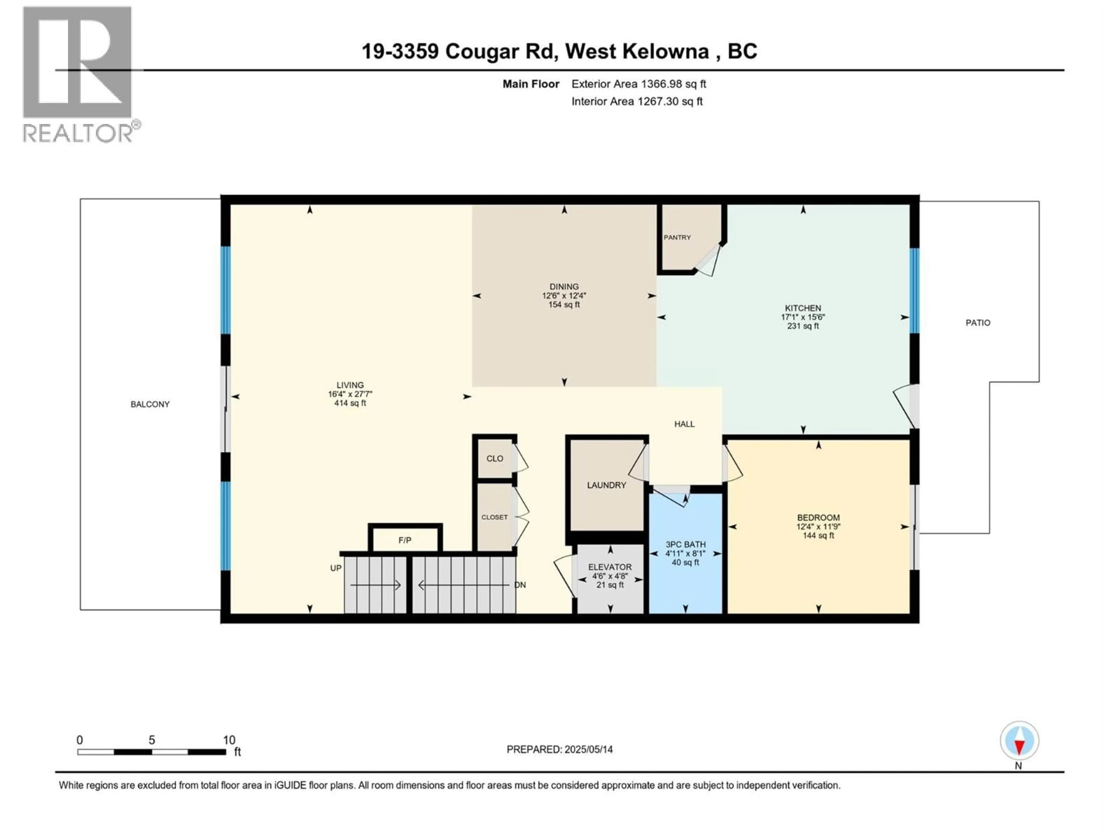 Floor plan for 19 - 3359 COUGAR ROAD, West Kelowna British Columbia V4T3G1