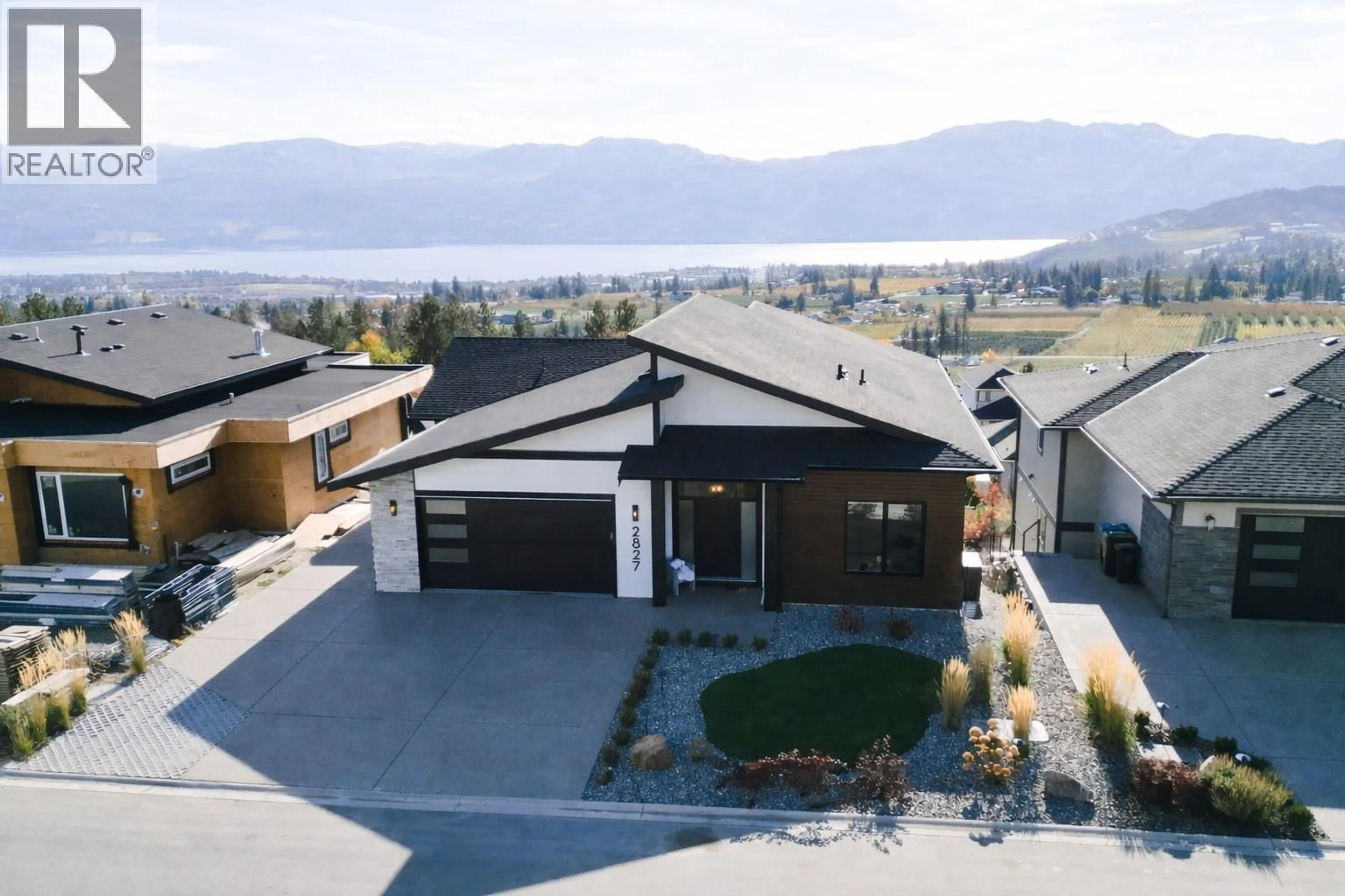A pic from outside/outdoor area/front of a property/back of a property/a pic from drone, mountain view for 2827 COPPER RIDGE DRIVE, West Kelowna British Columbia V4T0E7