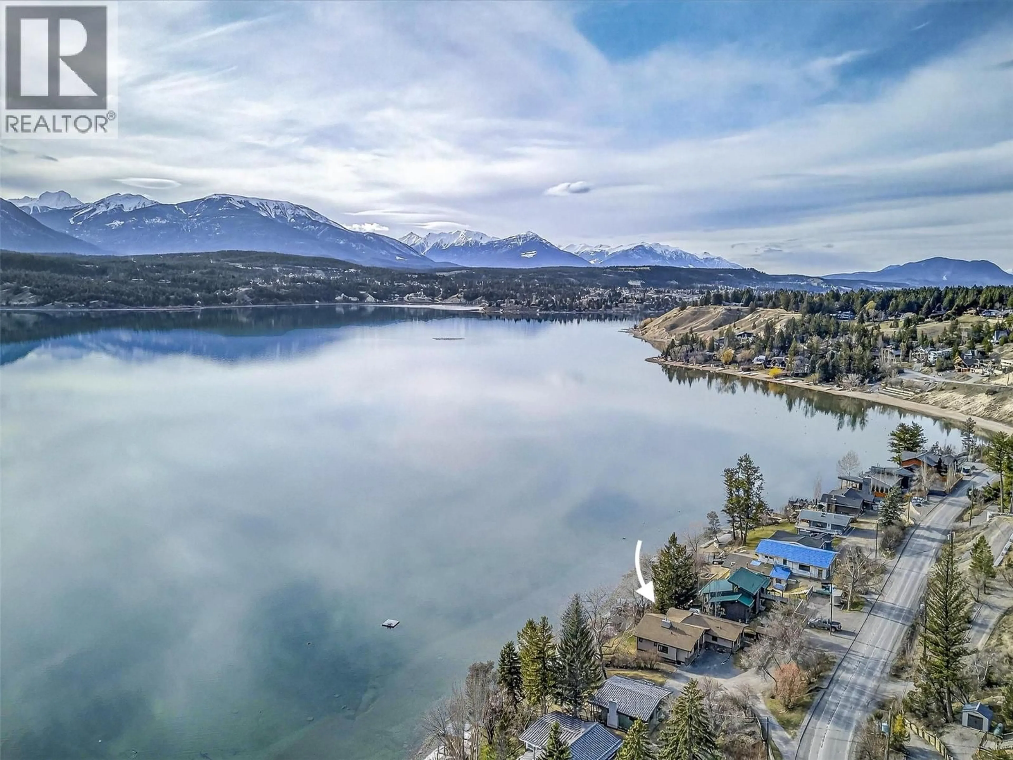 A pic from outside/outdoor area/front of a property/back of a property/a pic from drone, water/lake/river/ocean view for 1193 BALTAC ROAD, Invermere British Columbia V0B2L1