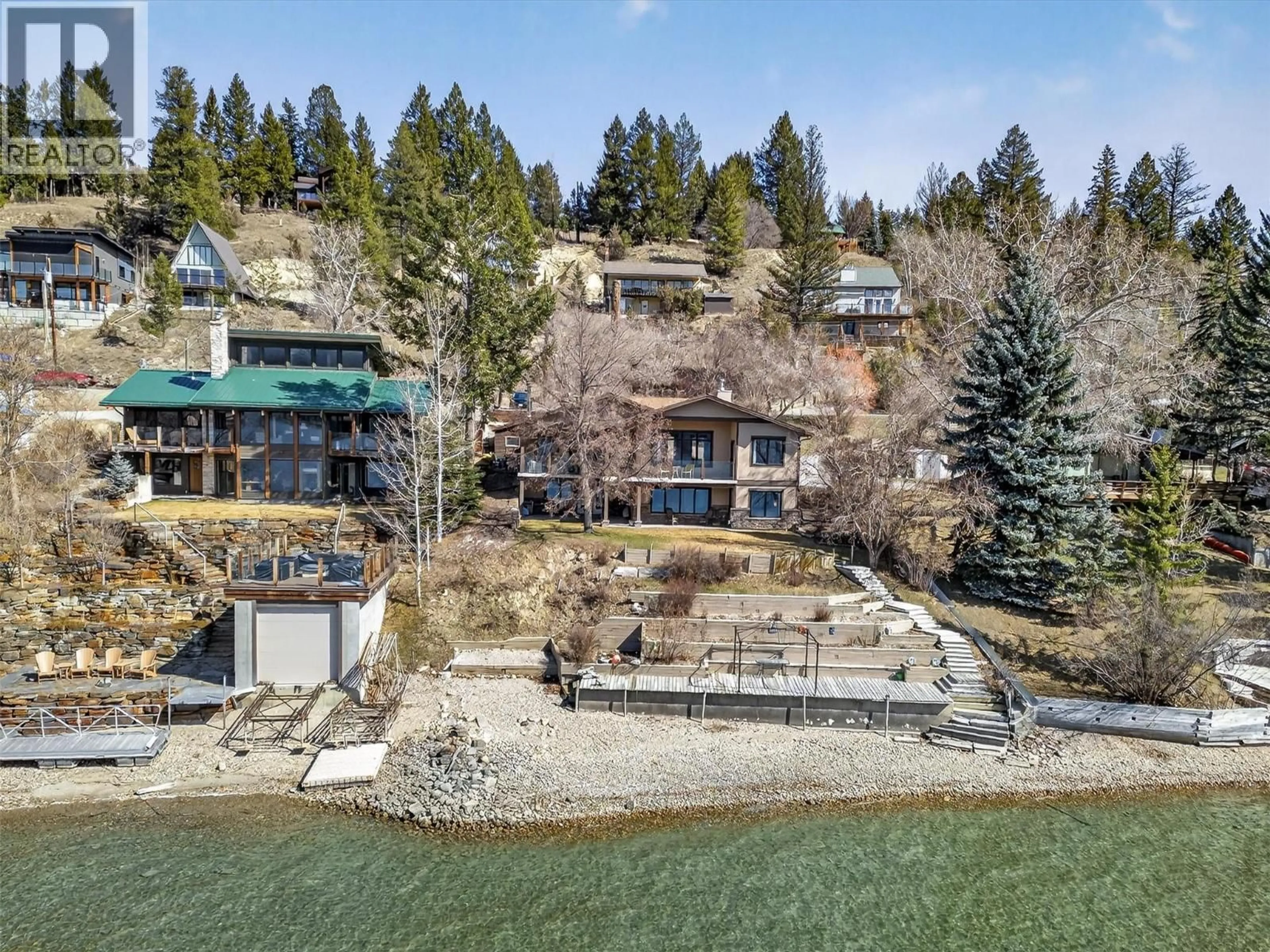 A pic from outside/outdoor area/front of a property/back of a property/a pic from drone, water/lake/river/ocean view for 1193 BALTAC ROAD, Invermere British Columbia V0B2L1