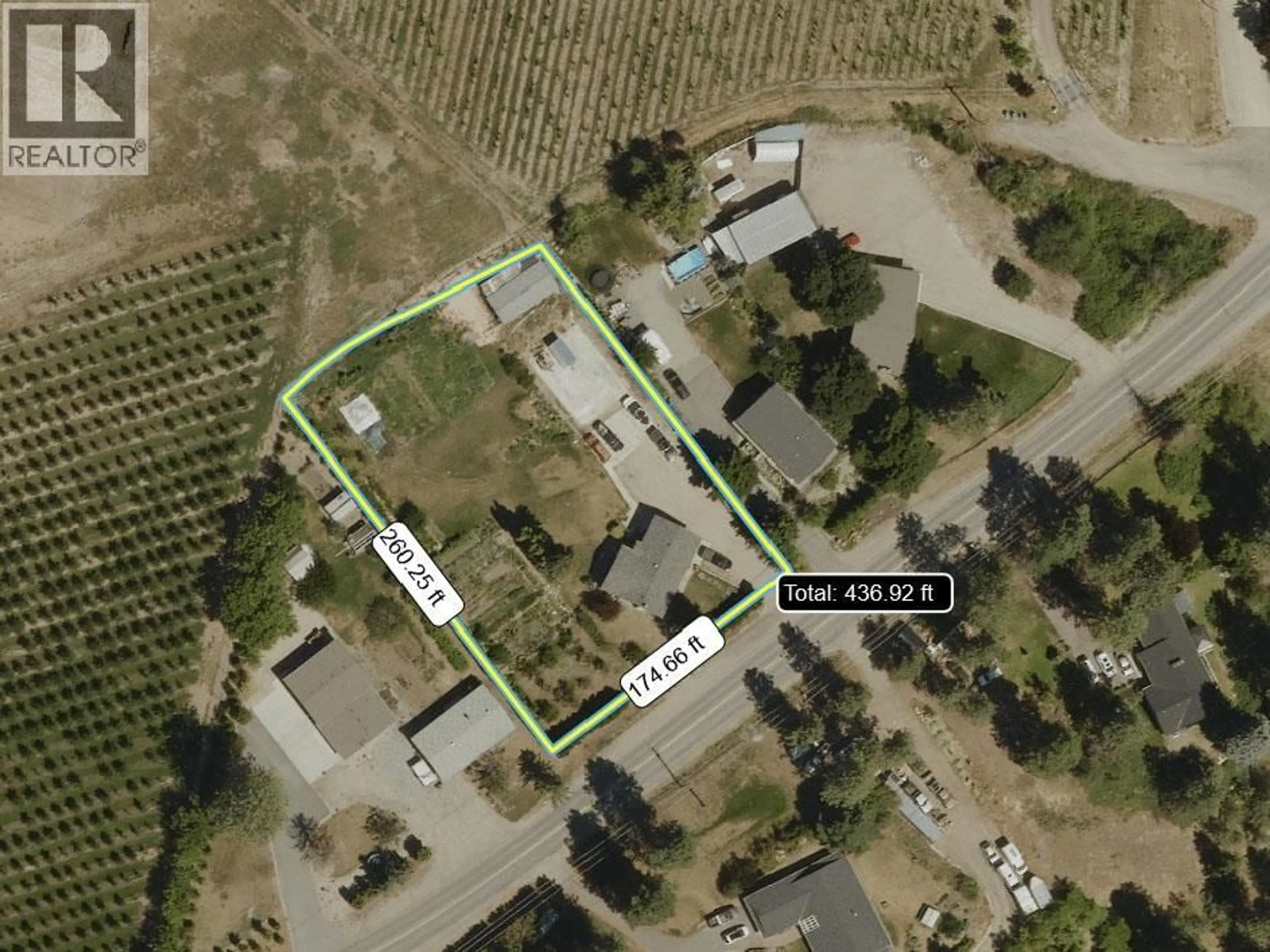 A pic from outside/outdoor area/front of a property/back of a property/a pic from drone, street for 2662 LONGHILL ROAD, Kelowna British Columbia V1V2G5